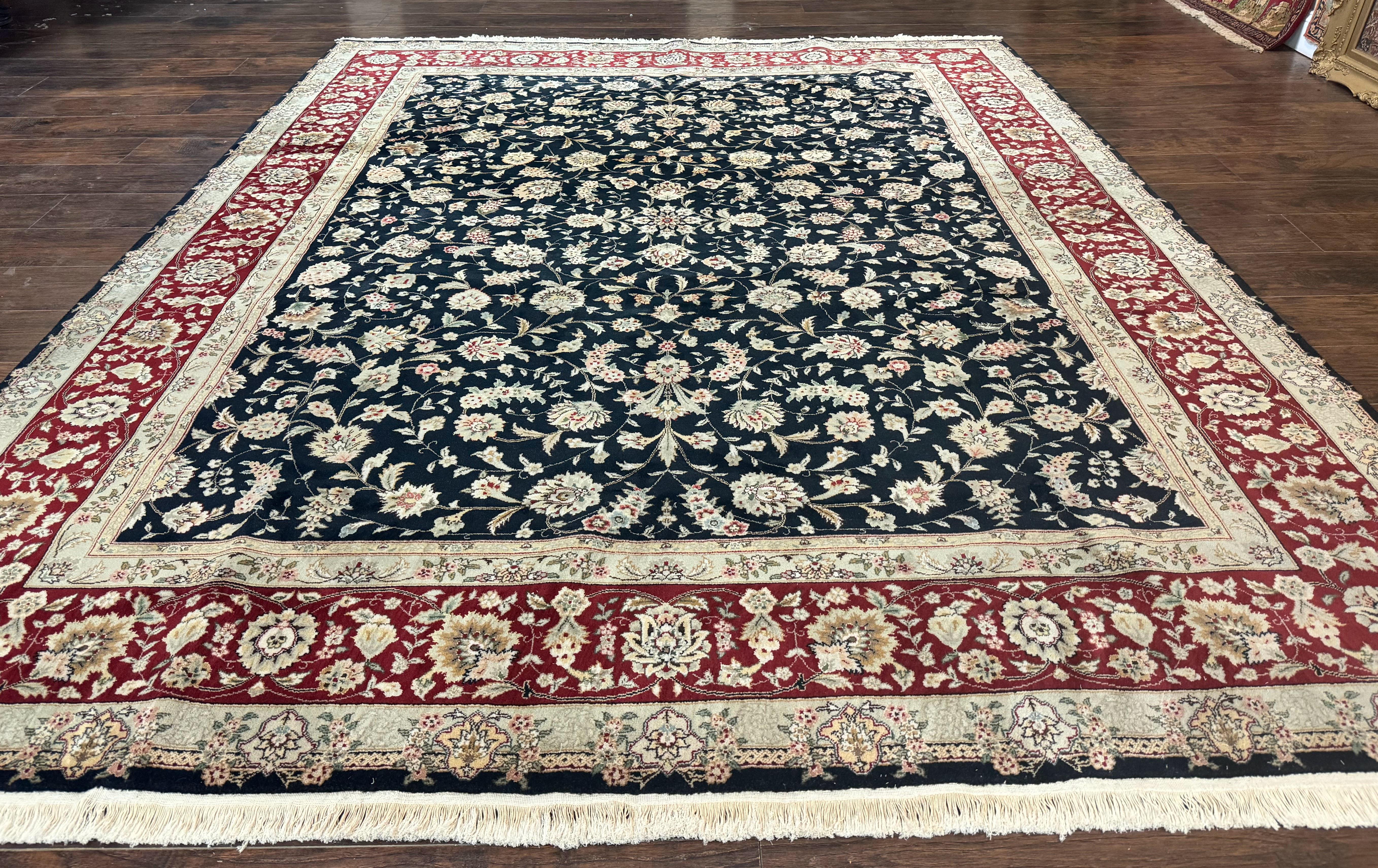 Black Pak Persian Rug 8x10, Floral Allover - Jewel Rugs