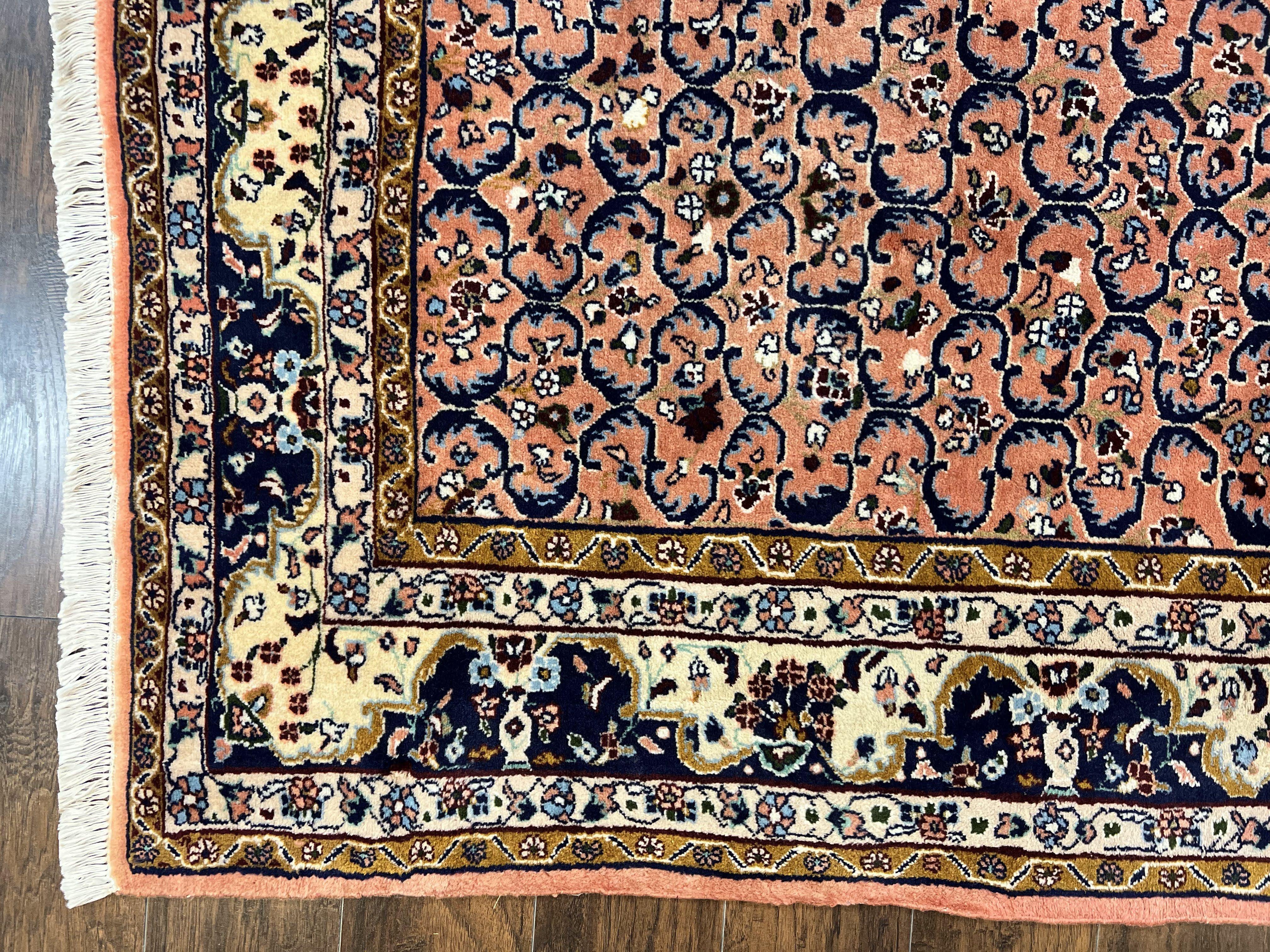 Persian Lilihan Rug 7x9 - Light Red & Cream, Floral Pattern - Jewel Rugs