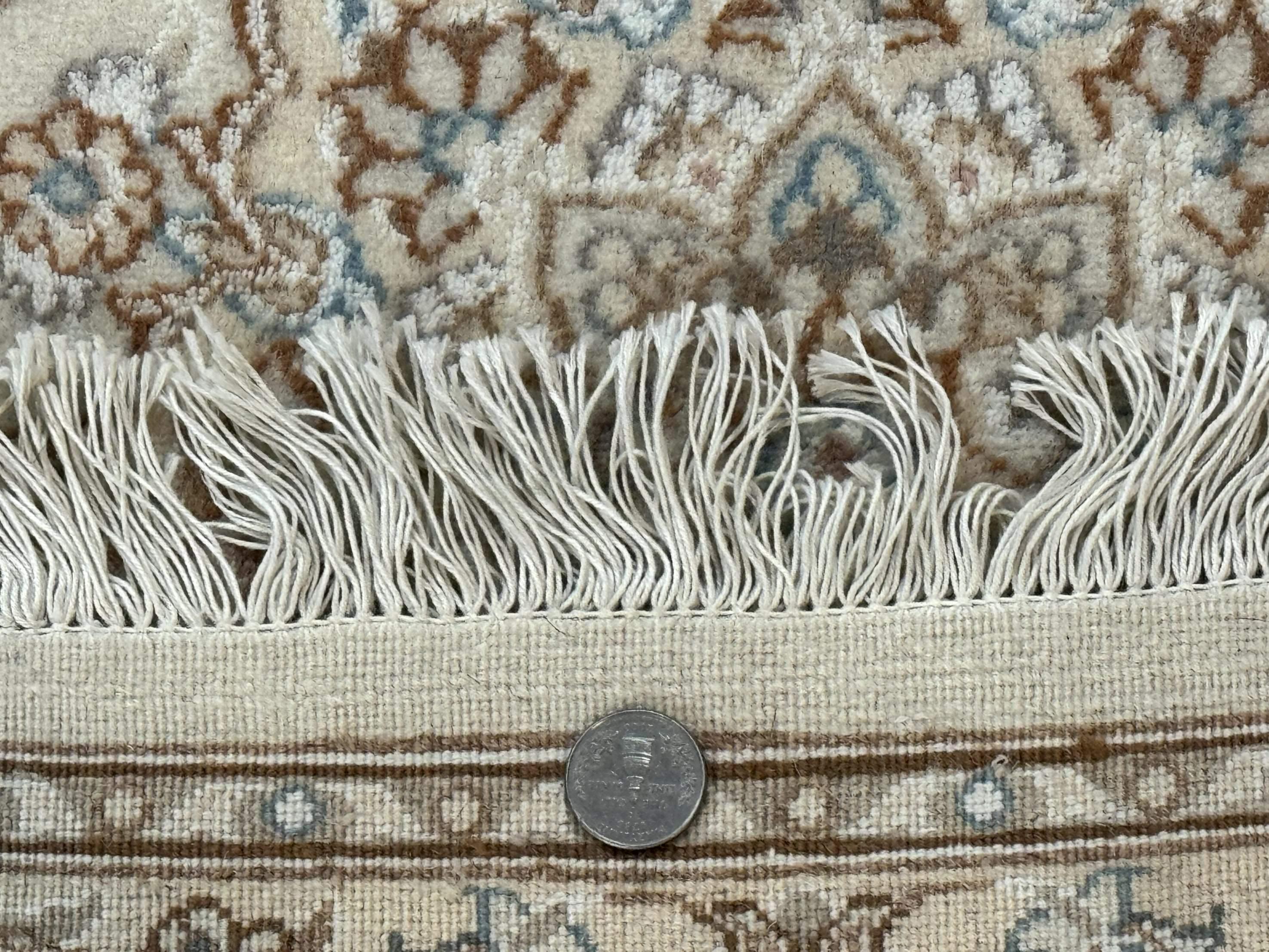 Small Persian Tabriz Rug 2.6 x 3.8, Vintage, Wool and Silk Highlights, Fine 225 KPSI - Jewel Rugs