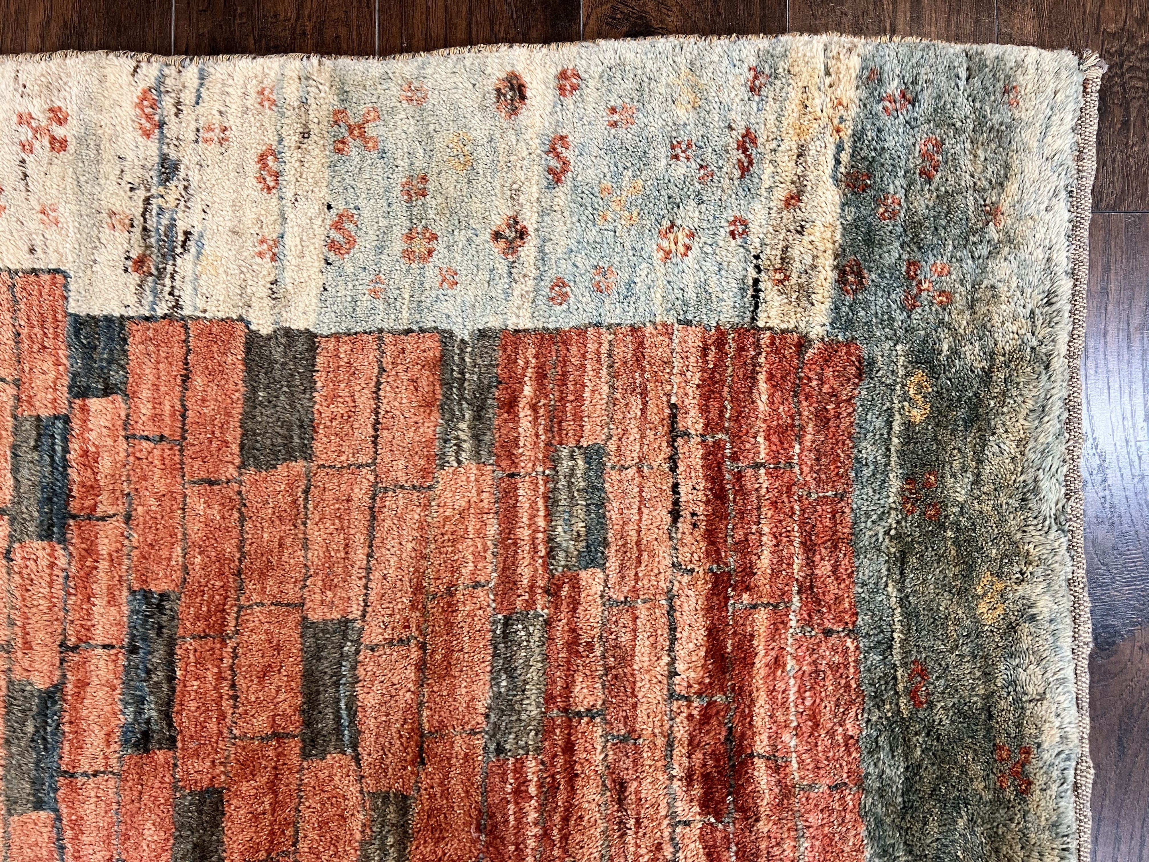 Persian Gabbeh Rug 6x8 ft, Wool Handmade Tribal Rug - Jewel Rugs