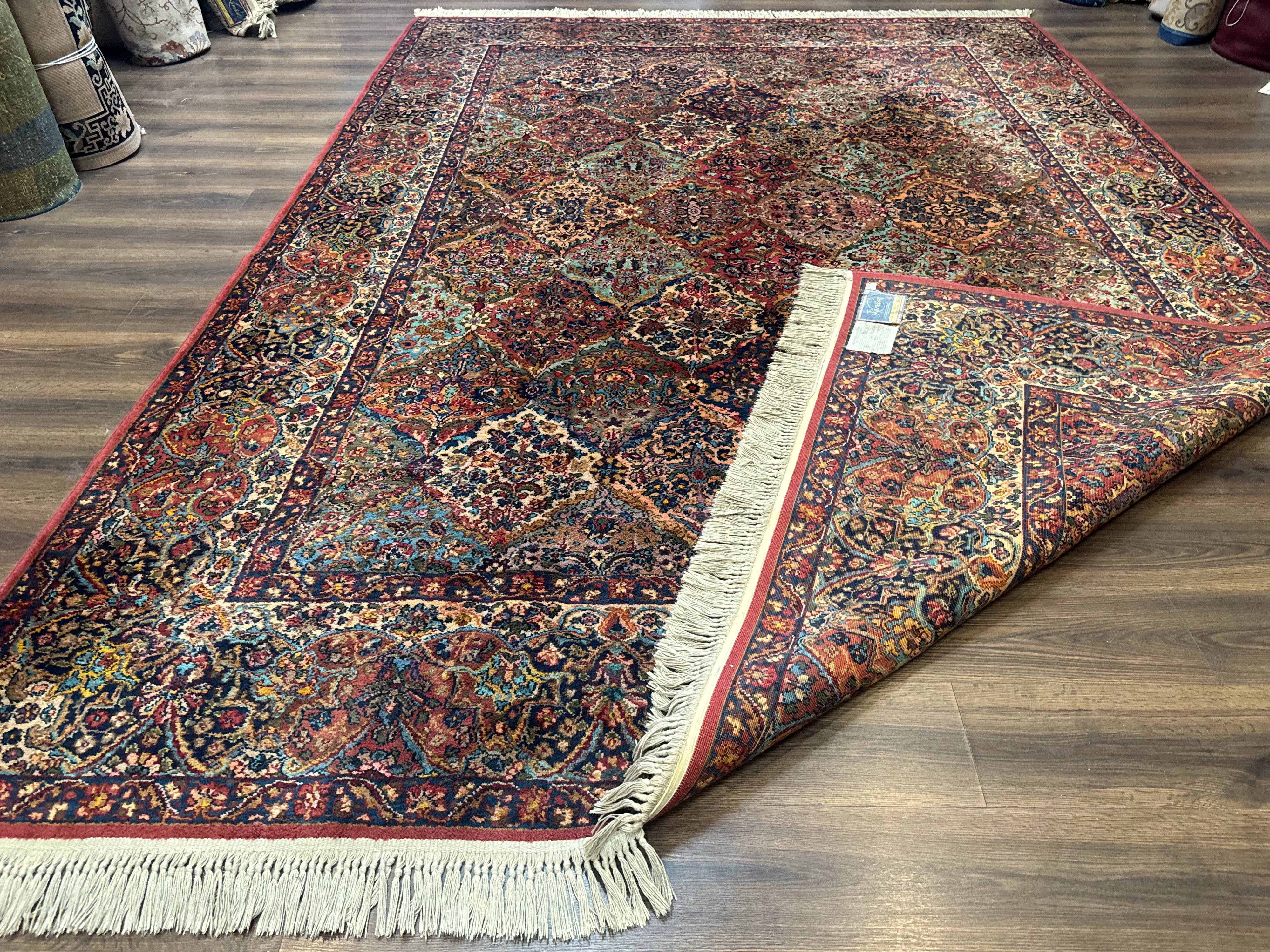 8.8 x 12 Karastan Multicolor Kirman Rug #717 - Vintage Wool Carpet - Jewel Rugs