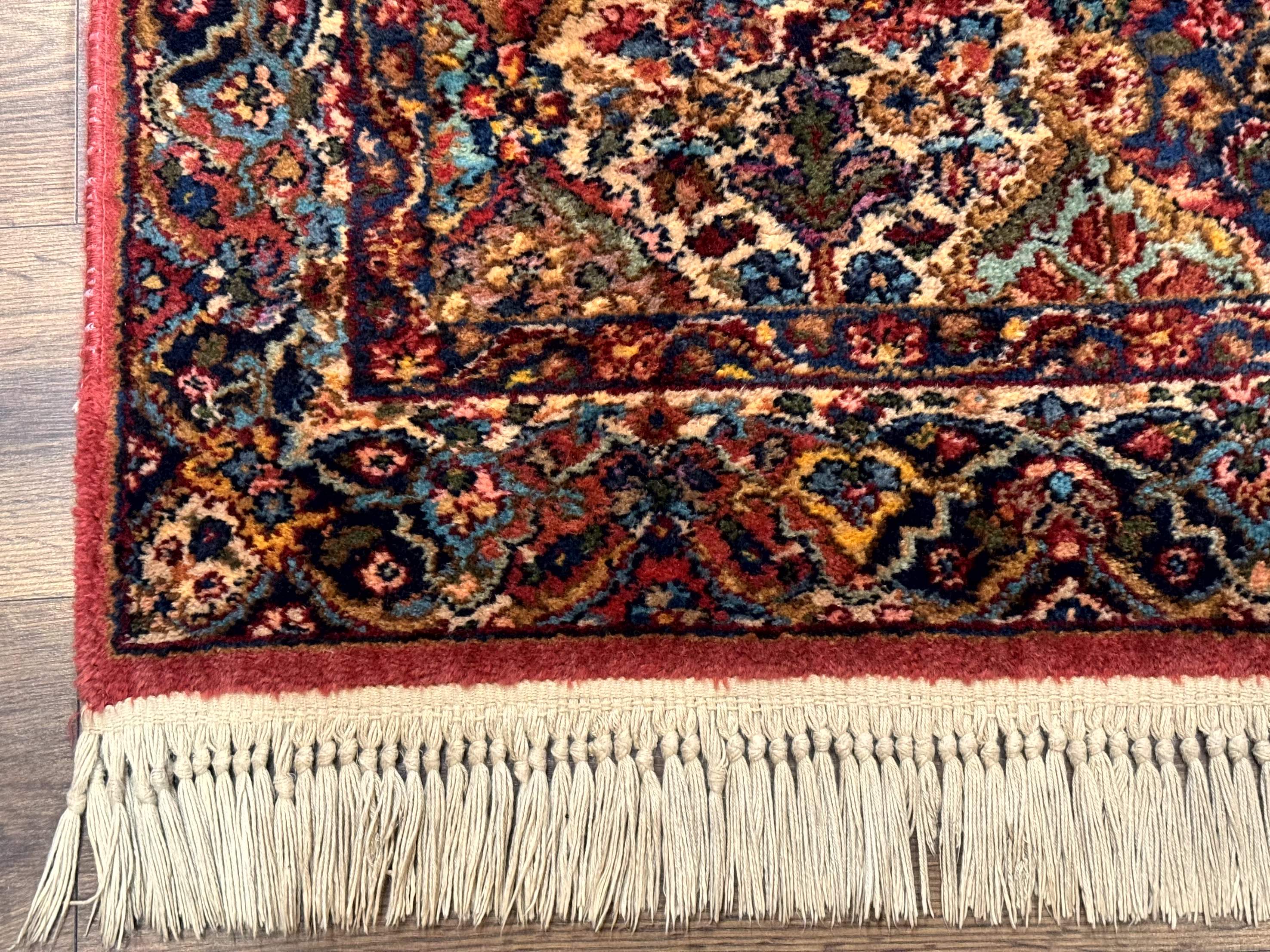 Karastan Rug 4x6, Multicolor Panel Kirman #717, Wool Original 700 Series Vintage - Jewel Rugs