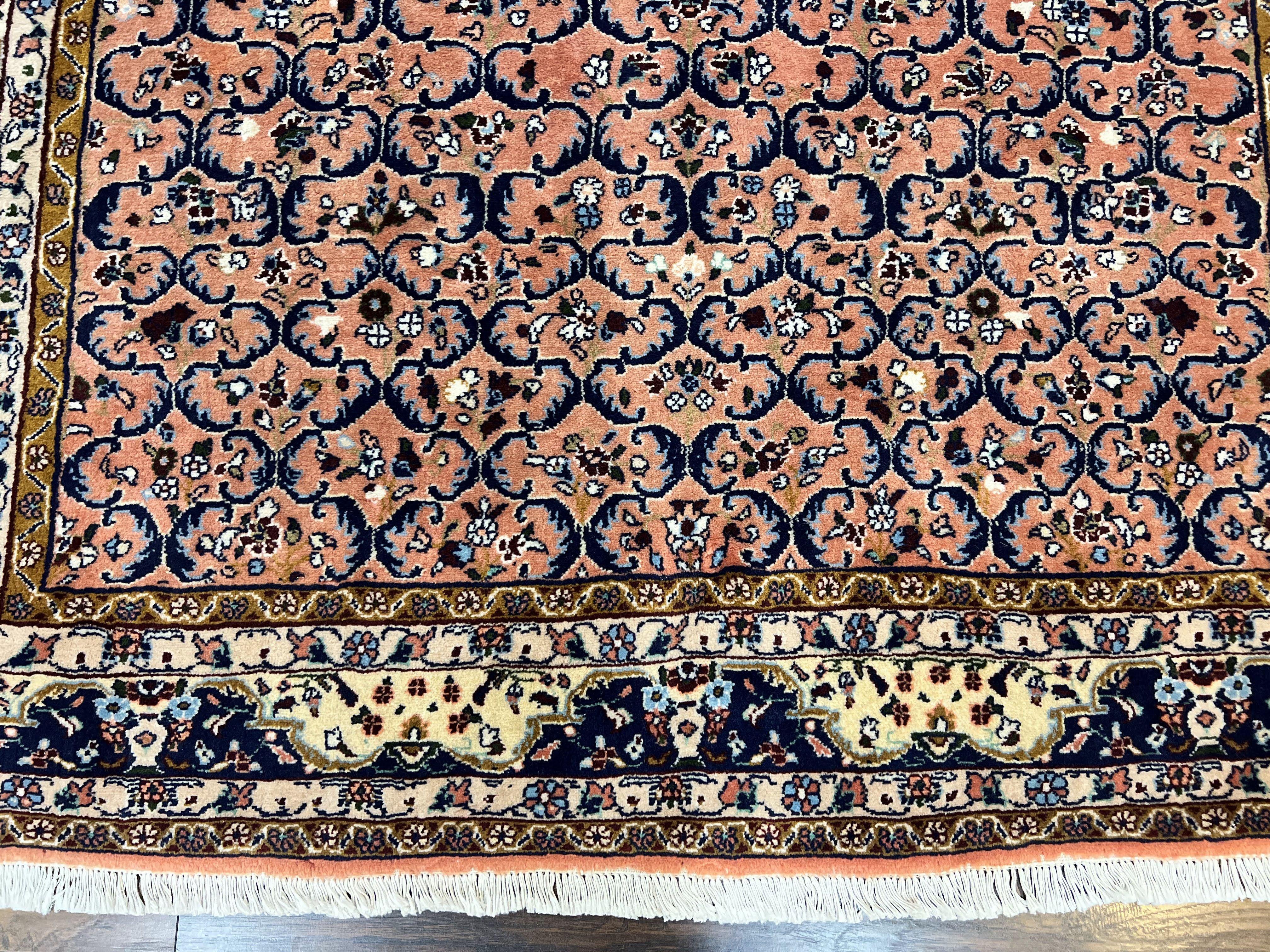 Persian Lilihan Rug 7x9 - Light Red & Cream, Floral Pattern - Jewel Rugs