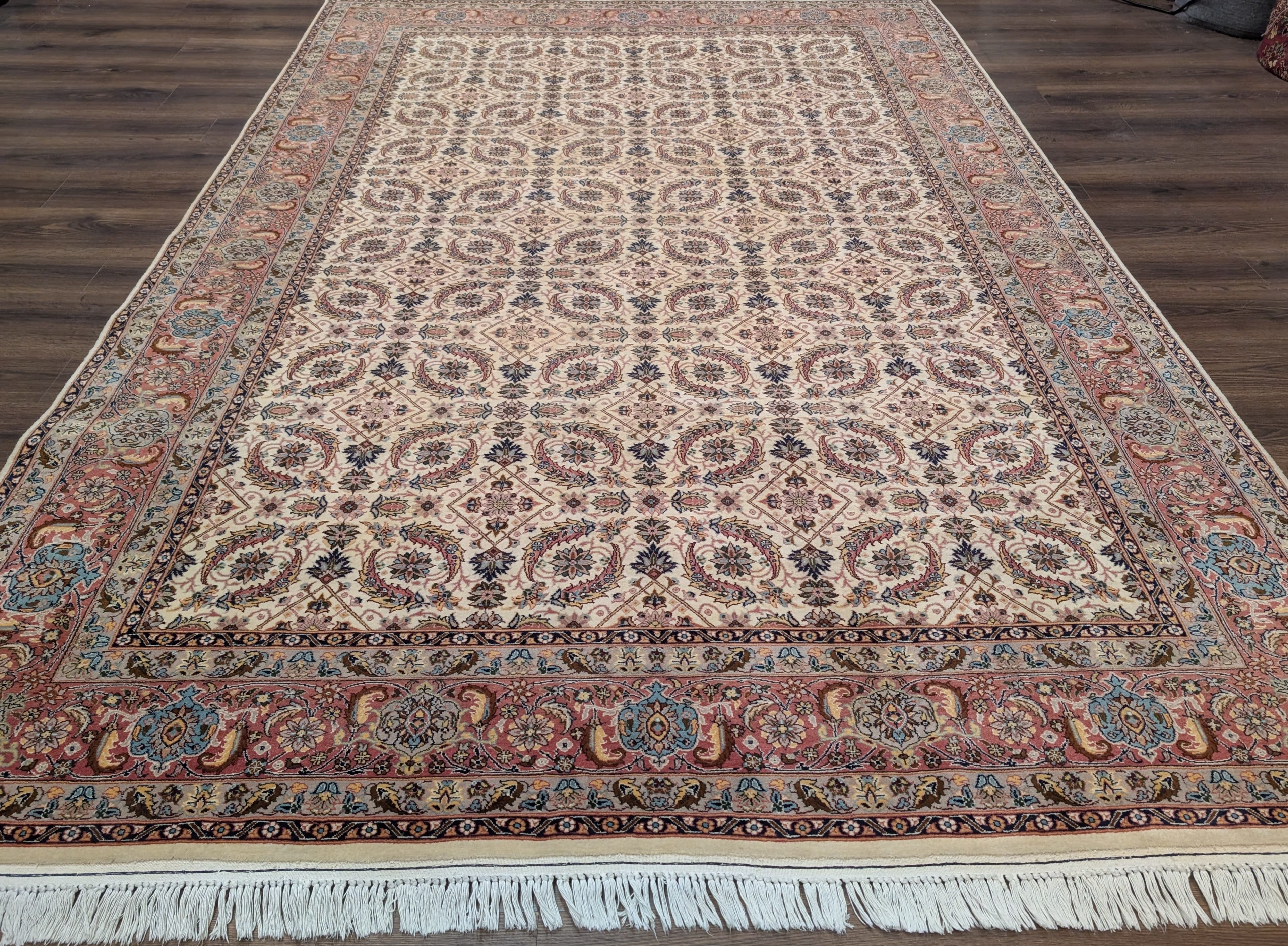 Sino Persian Rug 7x11, Allover Design, Hand-Knotted Wool Carpet - Jewel Rugs
