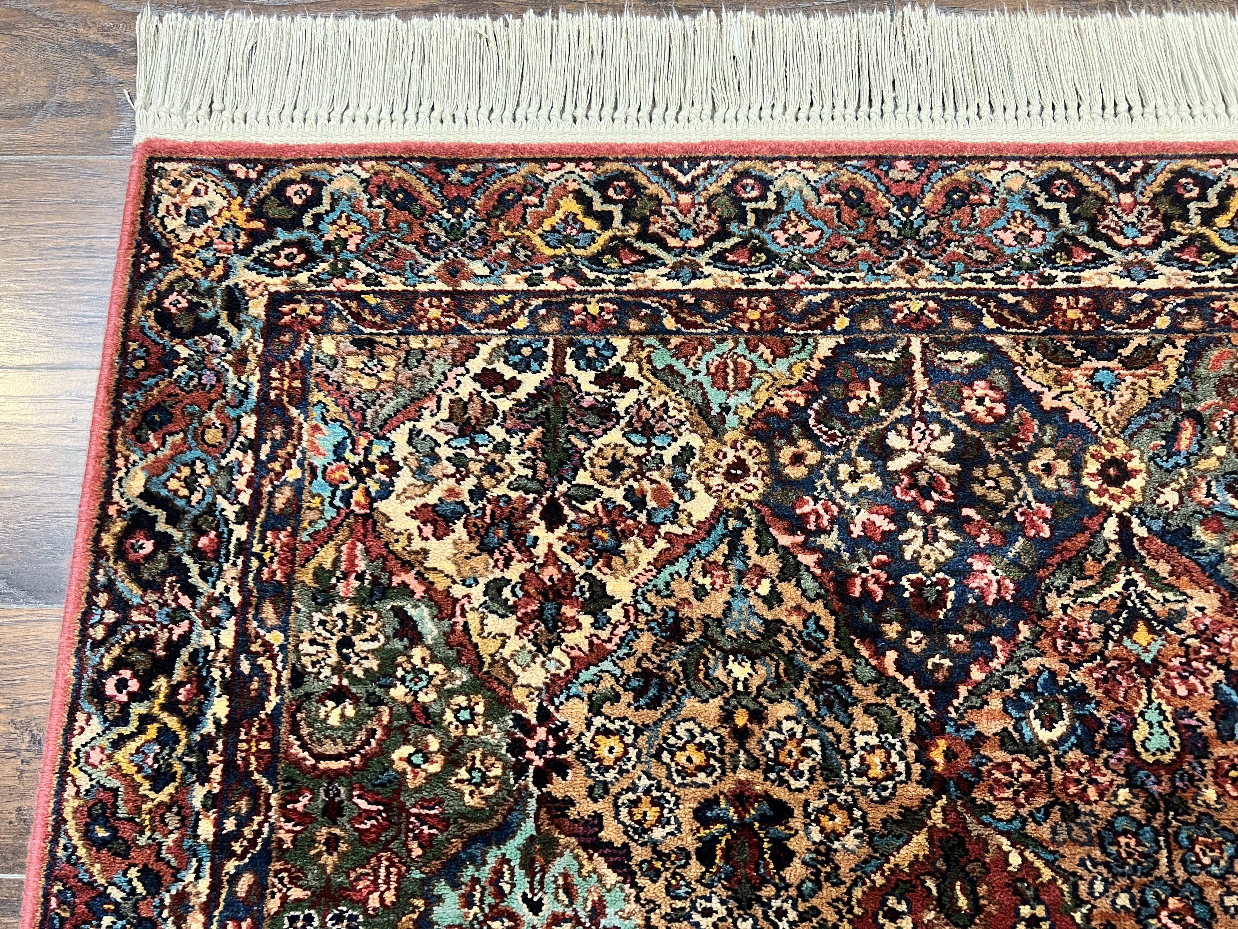Karastan Rug 4x6 Multicolor Panel Kirman Rug #717, Wool Karastan Carpet, Original Collection 700 Series, Vintage, Rare Size - Jewel Rugs