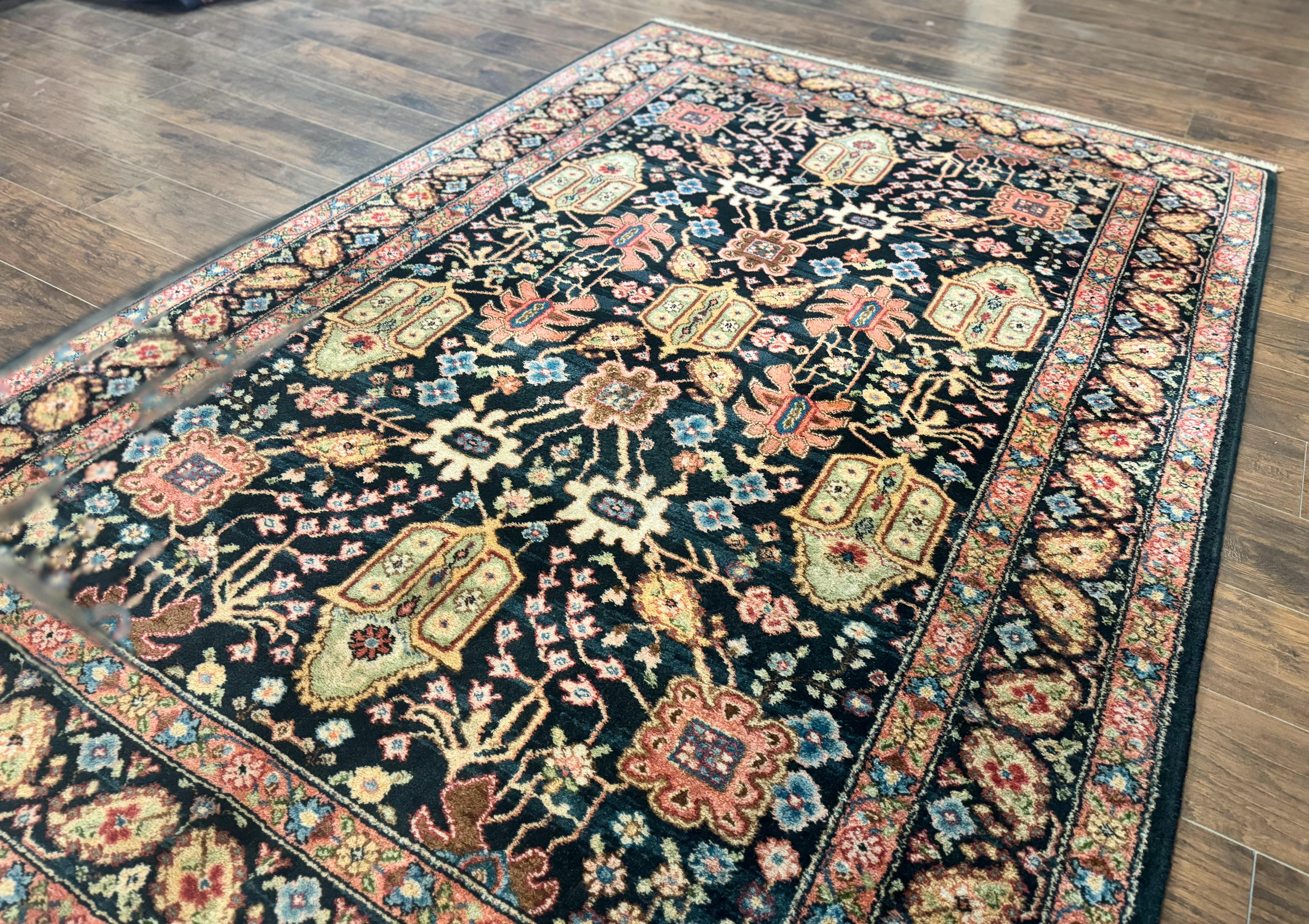 Karastan Rug 5.9 x 8.6, Chahar Mahal #604, Wool Vintage Discontinued Karastan Carpet - Jewel Rugs