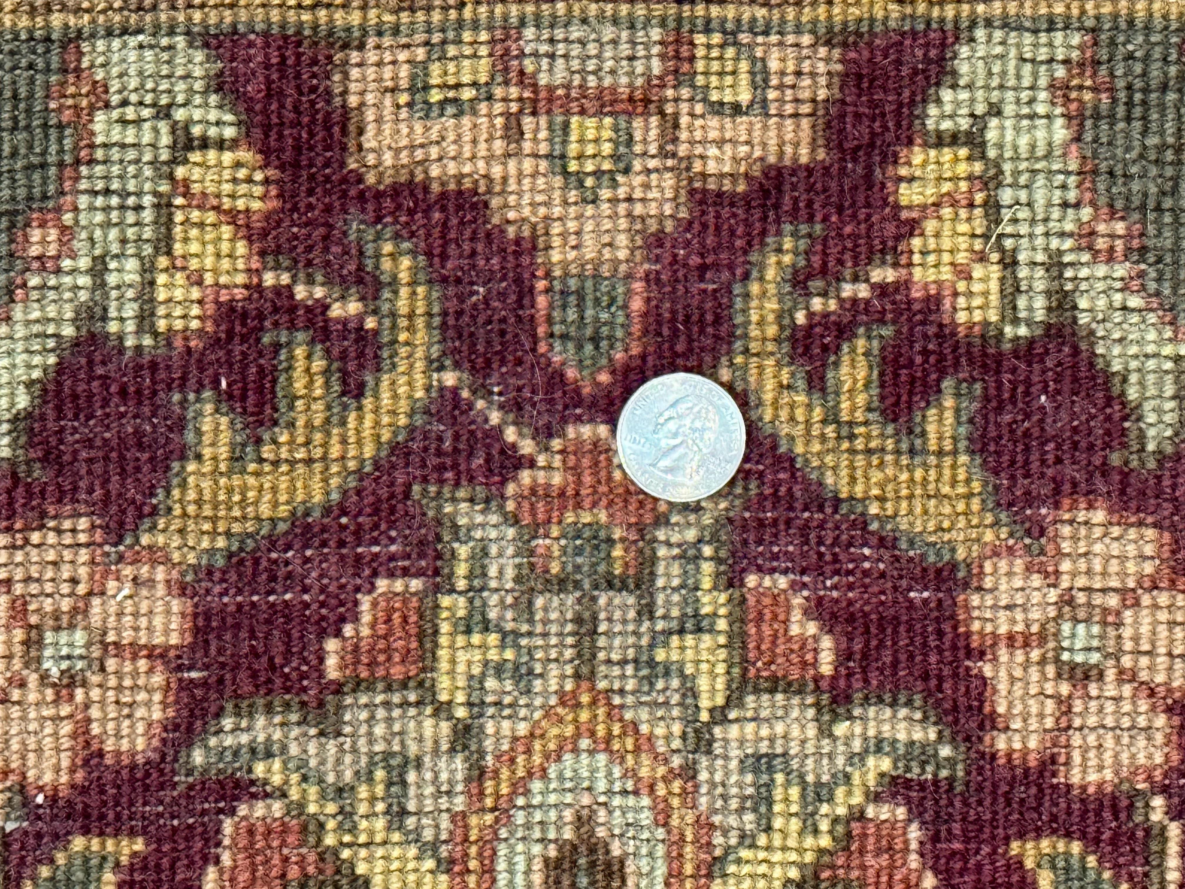 Indian Agra Runner Rug 2.6 x 17.5, Long Runner Rug for Hallway, Floral Handmade - Jewel Rugs