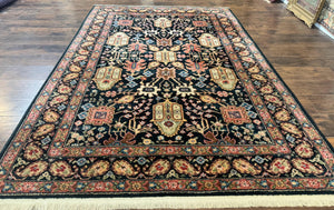 Karastan Rug 5.9 x 8.6, Chahar Mahal #604, Wool Vintage Discontinued Karastan Carpet