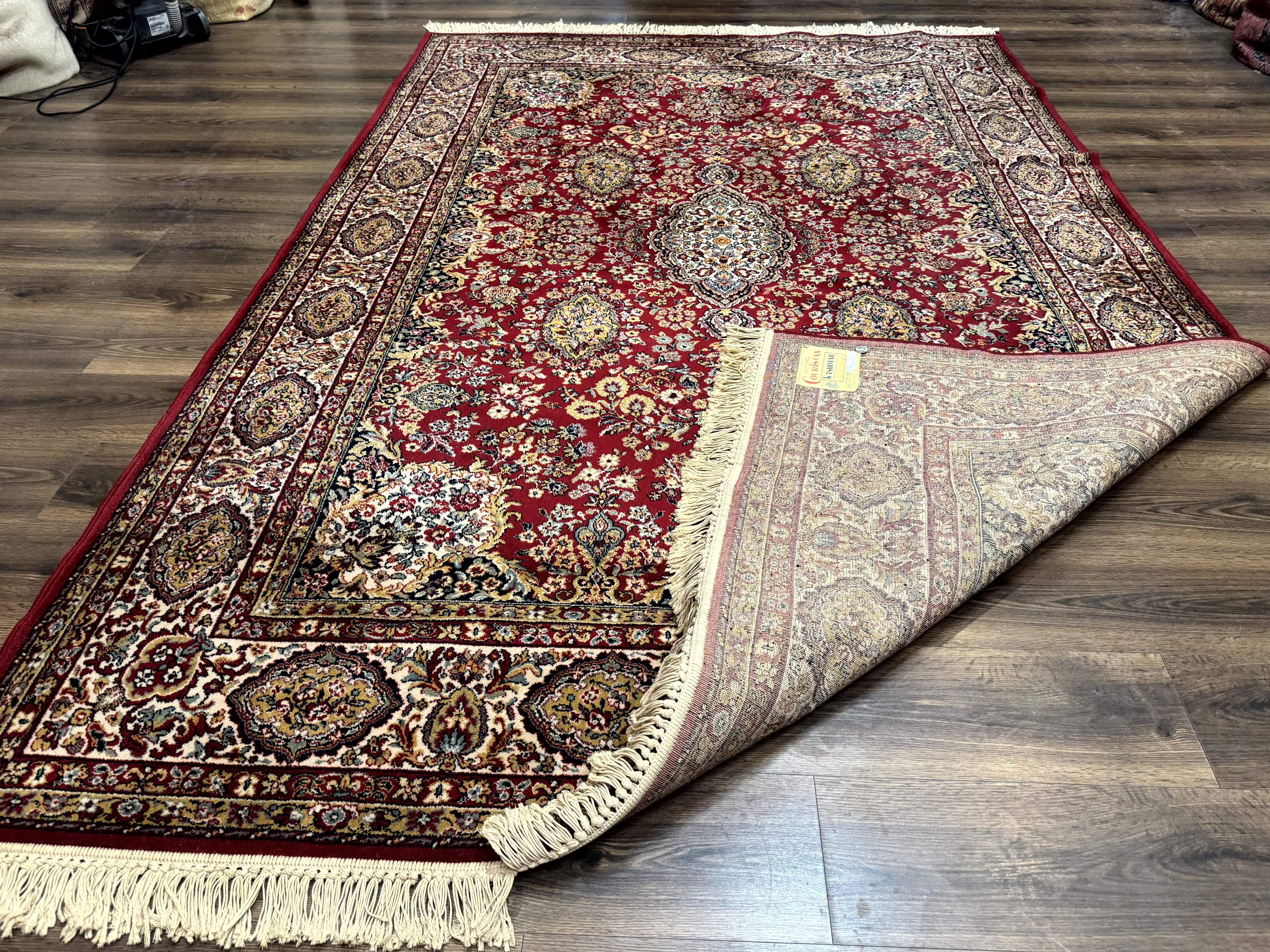 Persian Wool Rug 7x10, Couristan Carpet, Belgium Power Loomed Rug, Red, Floral, Traditional - Jewel Rugs
