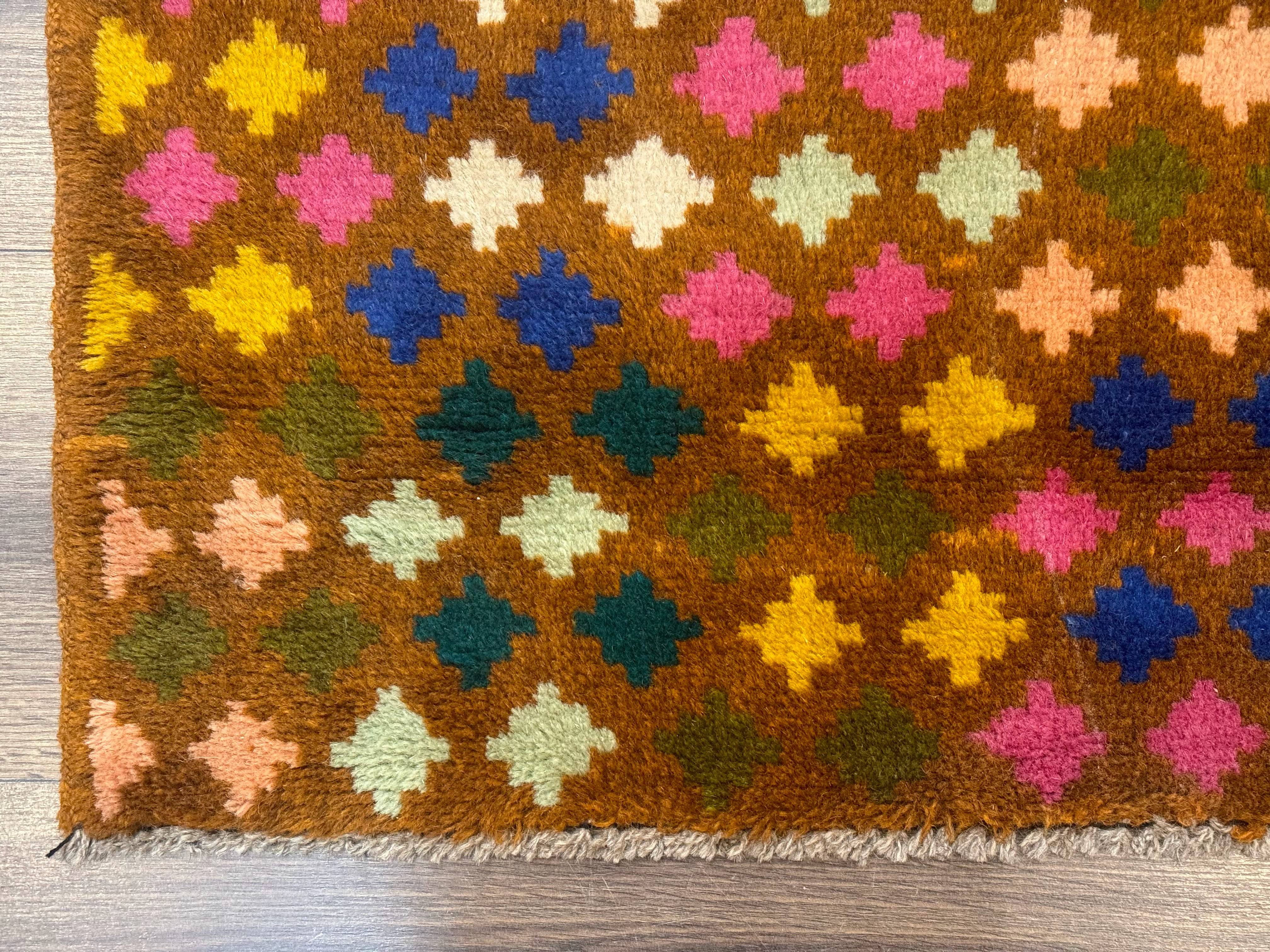 Afghan Balouch Rug 3x5, Multicolor, Vintage, Wool, Handmade - Jewel Rugs