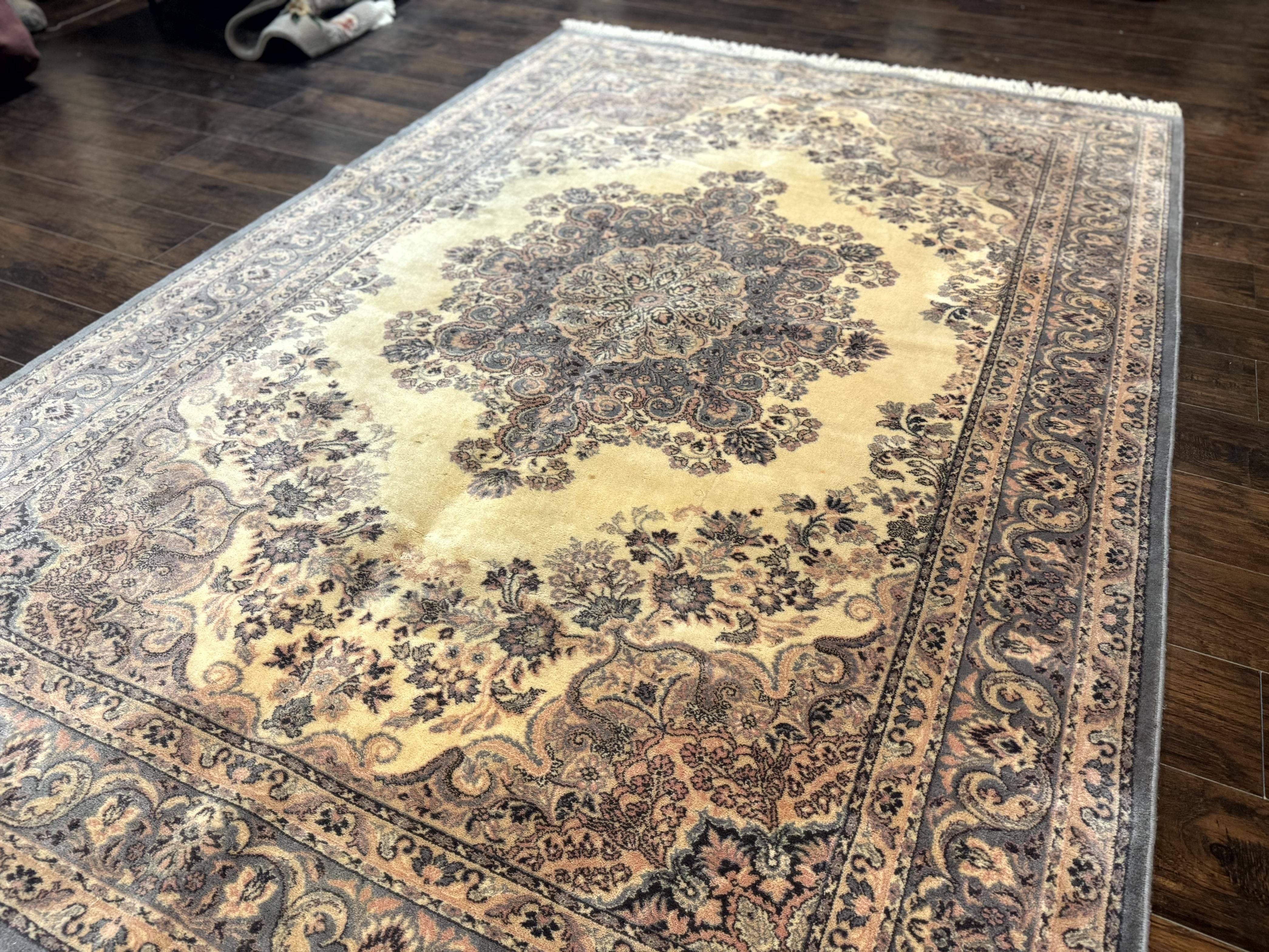 Belgium Power Loomed Wool Rug 6.9 x 9.6, Vintage Oriental Carpet - Jewel Rugs