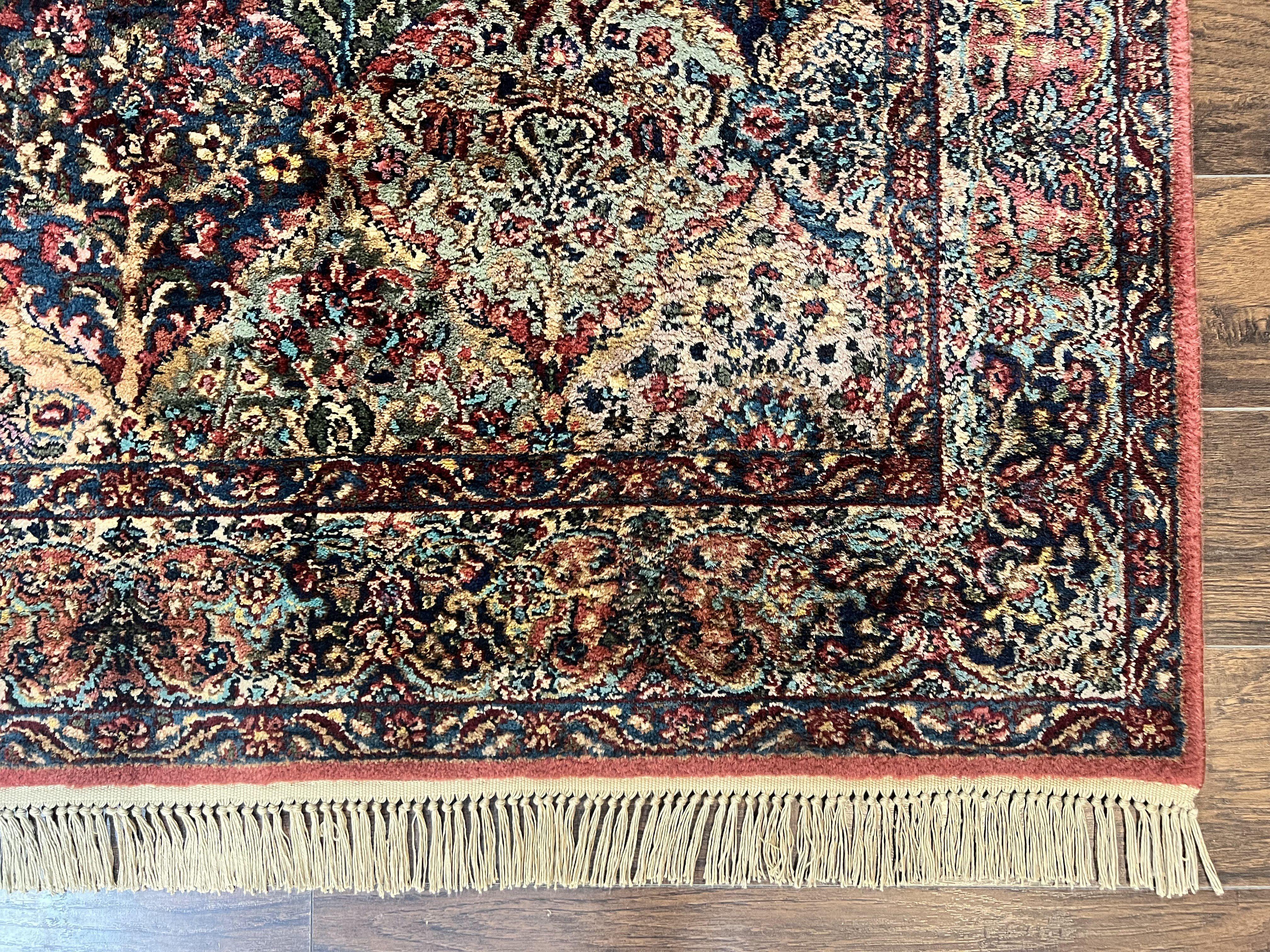 Karastan Rug 5.9 x 9, Multicolor Panel Kirman Rug #717, Wool Original Karastan Collection 700 Series, Vintage Karastan Area Rug - Jewel Rugs