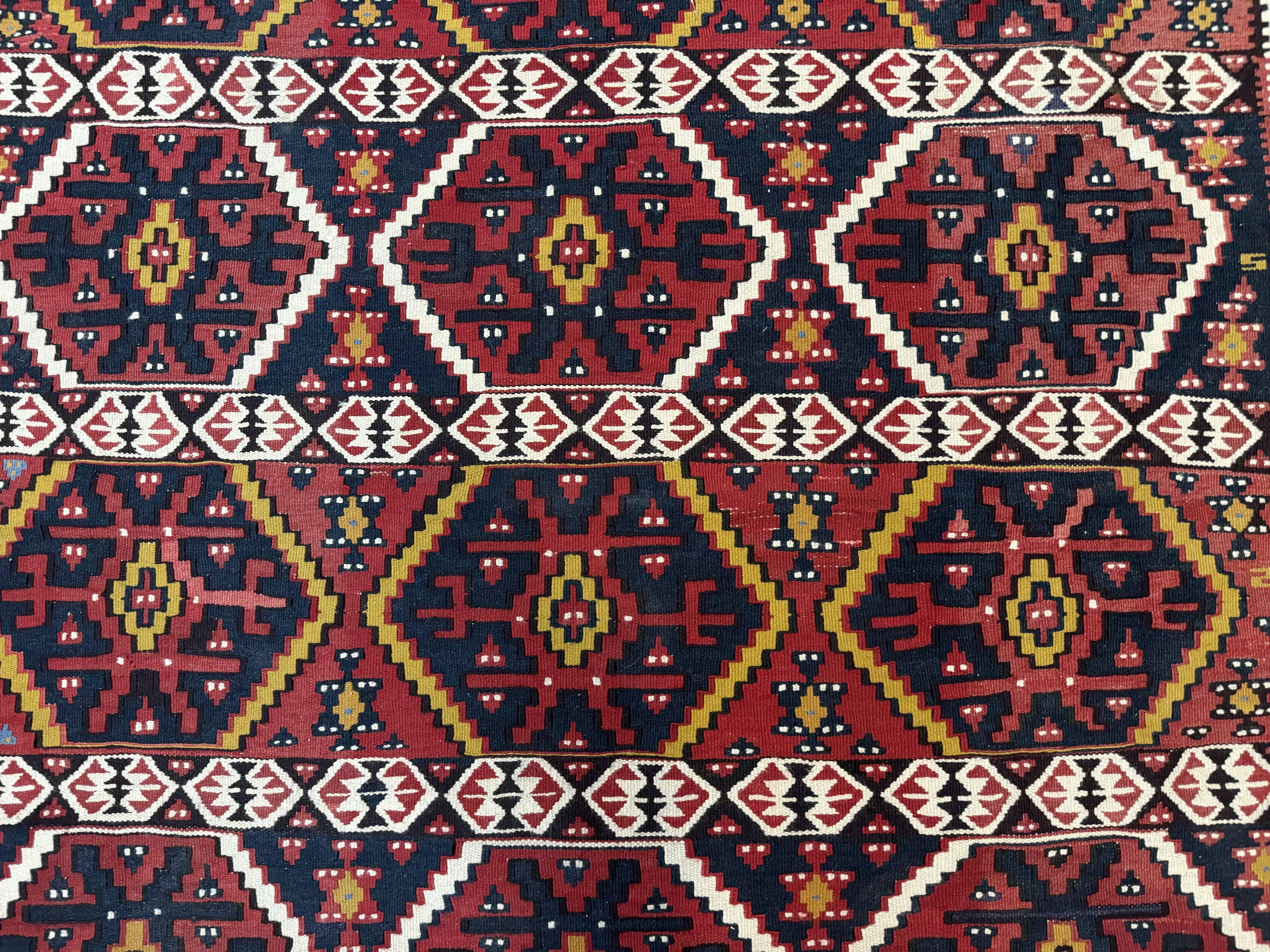 Caucasian Kilim Rug 5x7, Vintage Russian Flatweave Kilim Carpet, Tribal Bohemian Kilim Rug - Jewel Rugs