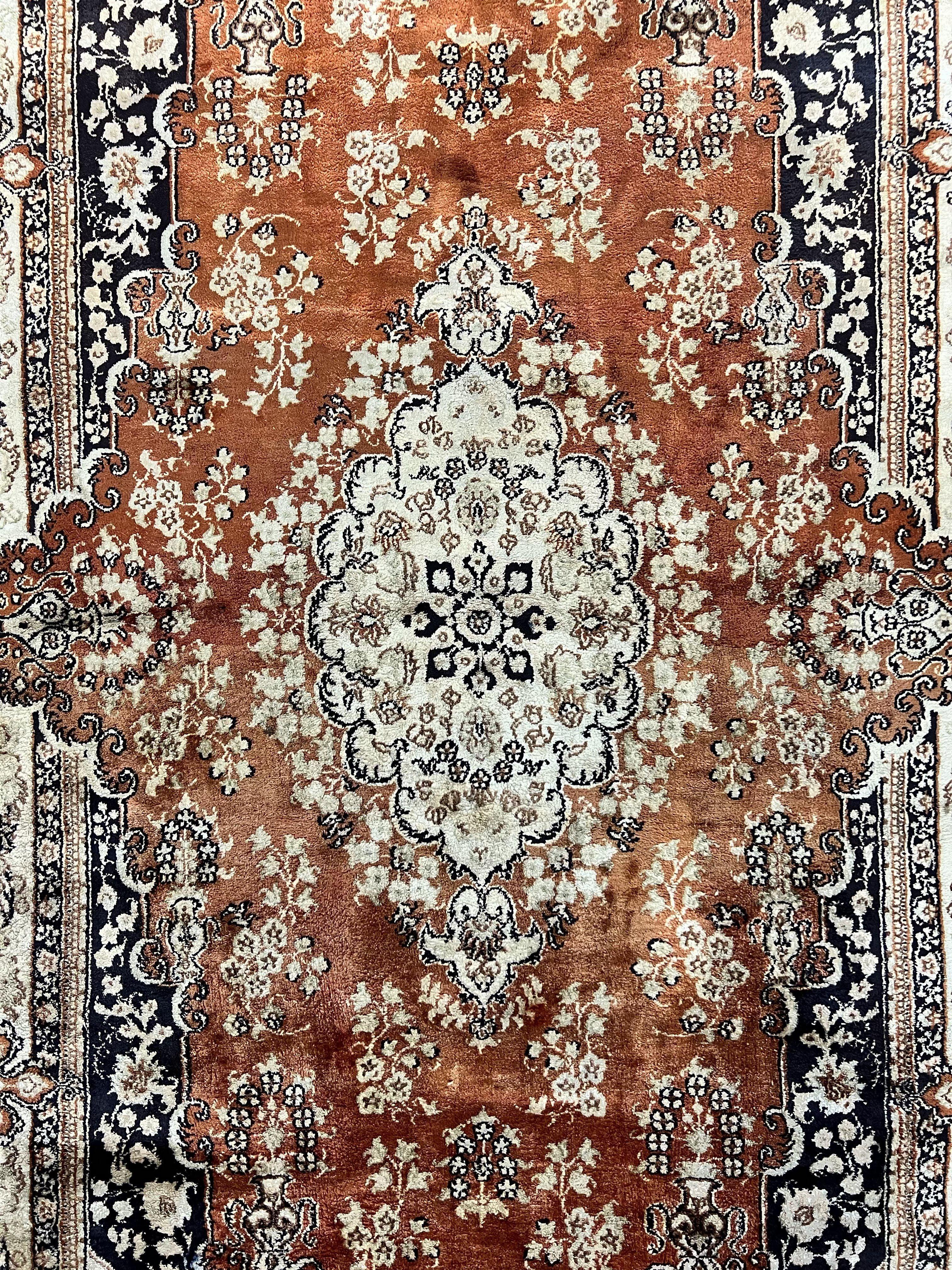 Turkish Silk Rug 3x5, Very Fine 400 KPSI, Floral Medallion, Handmade Hand Knotted Silk on Silk Oriental Carpet - Jewel Rugs