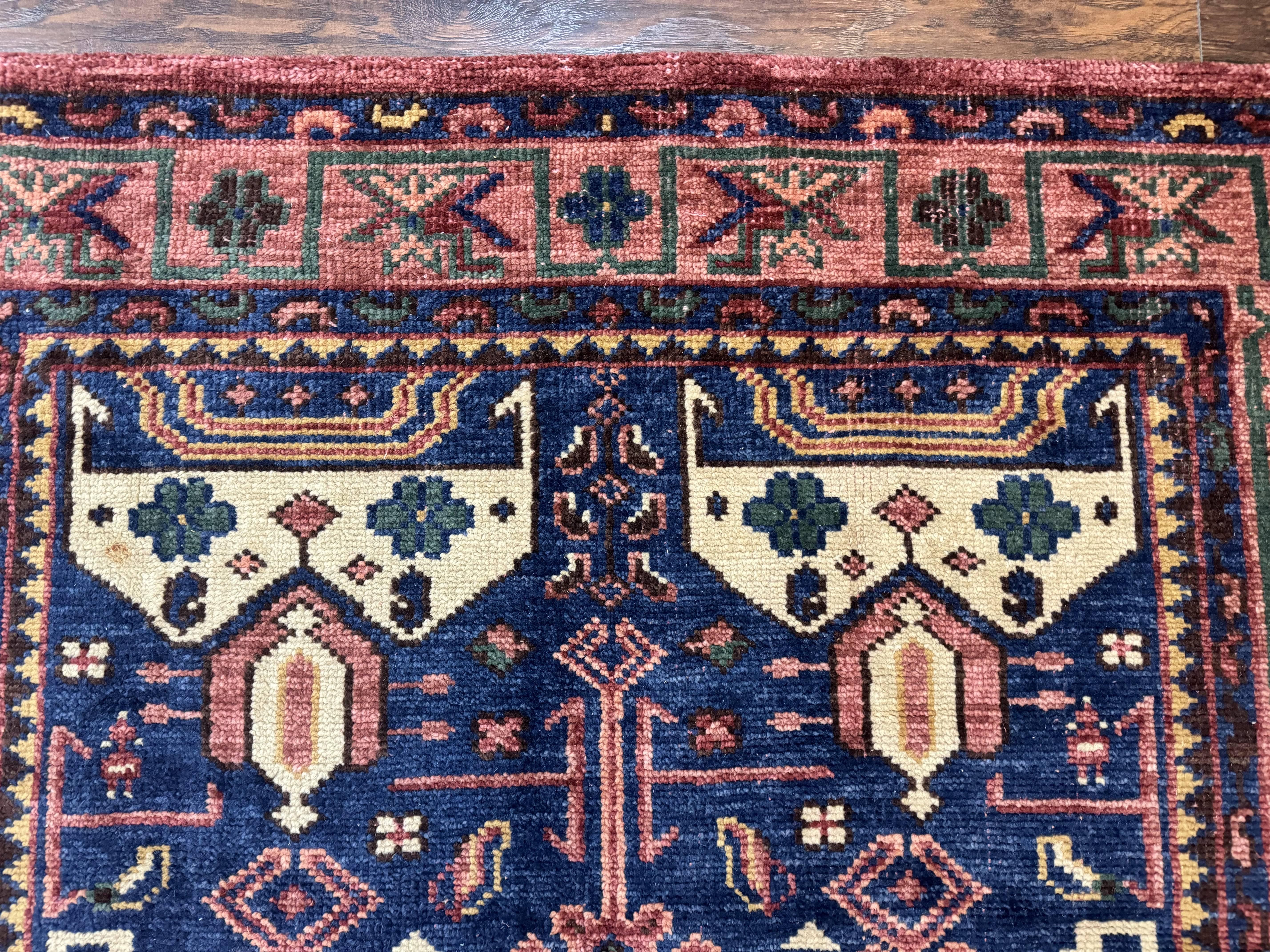 Persian Tribal Heriz Design Rug 6x9, Pottery Barn Rug, Hand Knotted Wool Vintage Rug - Jewel Rugs