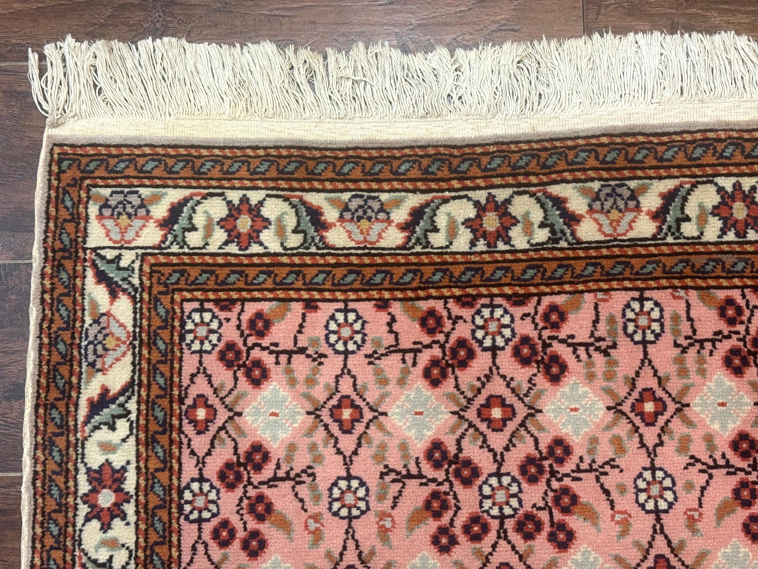 Turkish Sivas Rug 3x4, Pink, Handmade, Wool, Vintage - Jewel Rugs