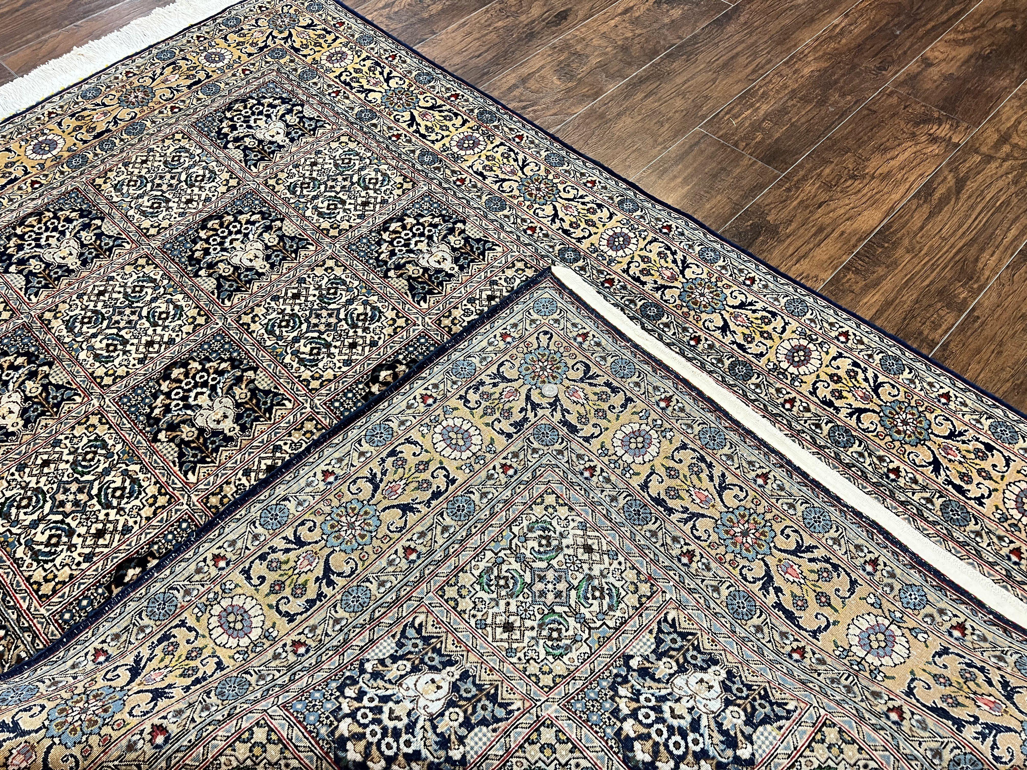 Persian Qum Rug 5x7, Panel Design Oriental Carpet, Multicolor, Hand Knotted Wool Vintage Traditional Rug, Medium Size 5 x 7 ft, Fine Rug - Jewel Rugs