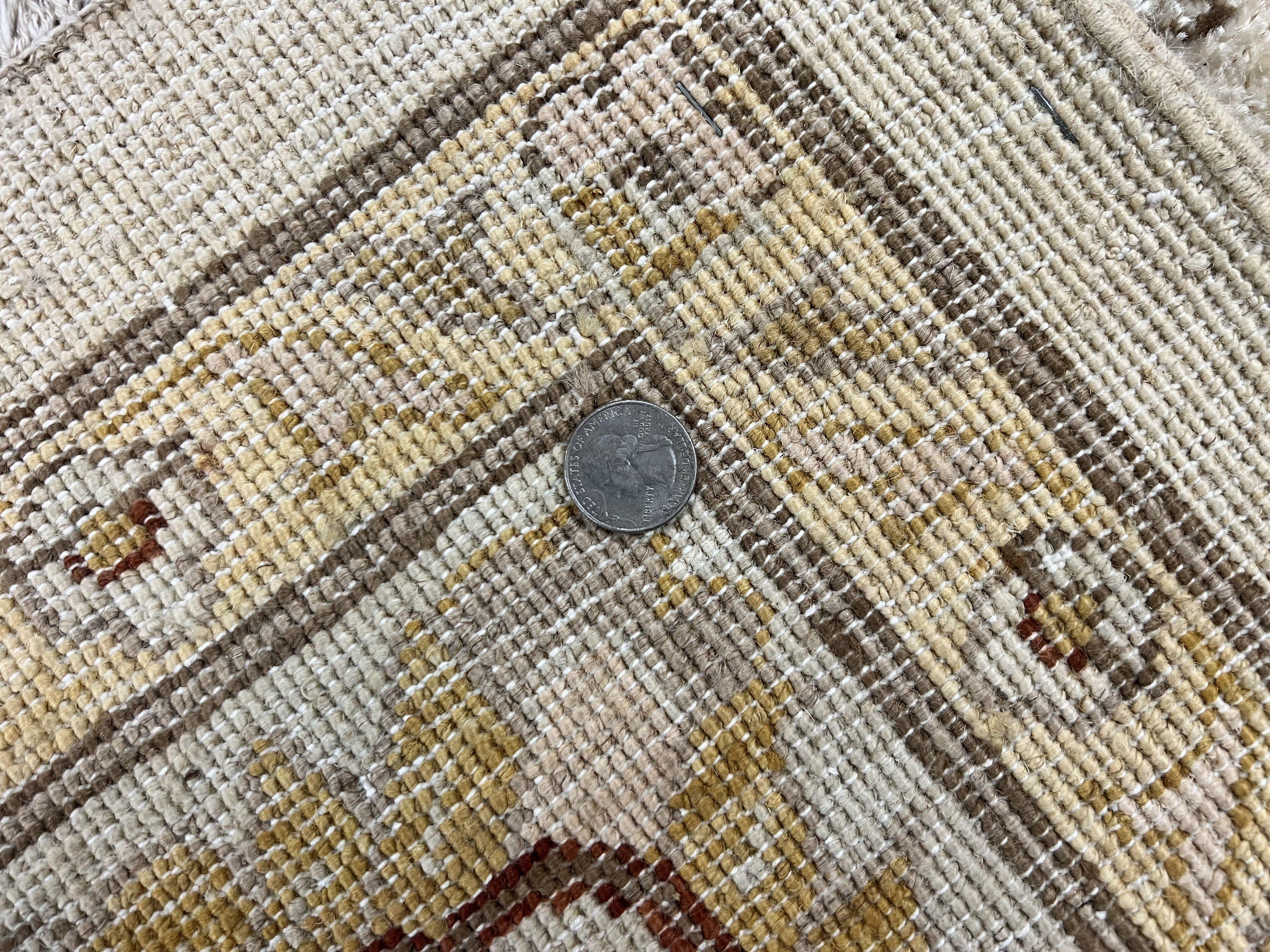 Peshawar Rug 8x10, Oushak Rug 8 x 10 ft, Floral Allover Neutral Colors Handmade Hand Knotted Rug, Farmhouse Rug, Room Sized Vintage Wool Rug - Jewel Rugs