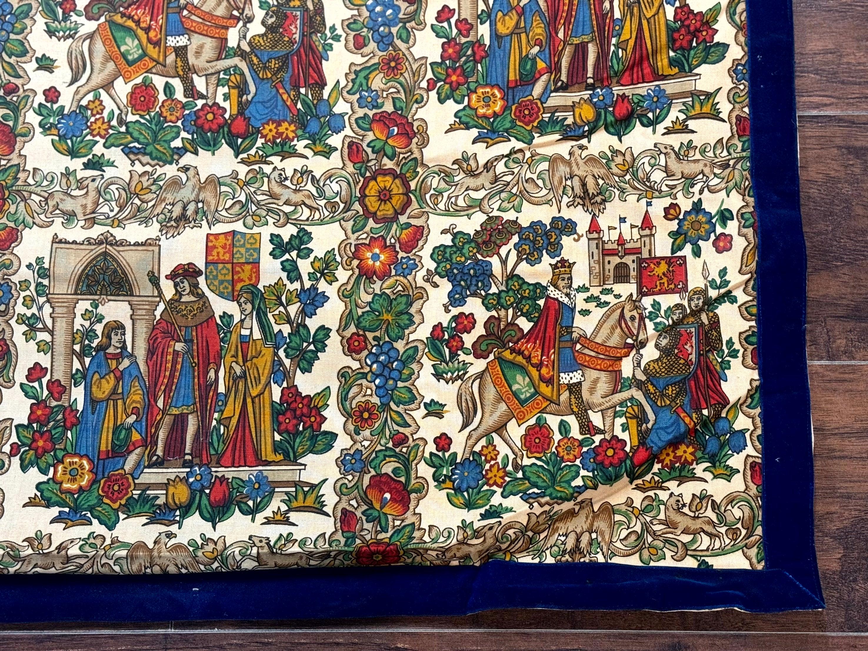 Vintage European Tapestry 4x4, Medievel Design - Jewel Rugs