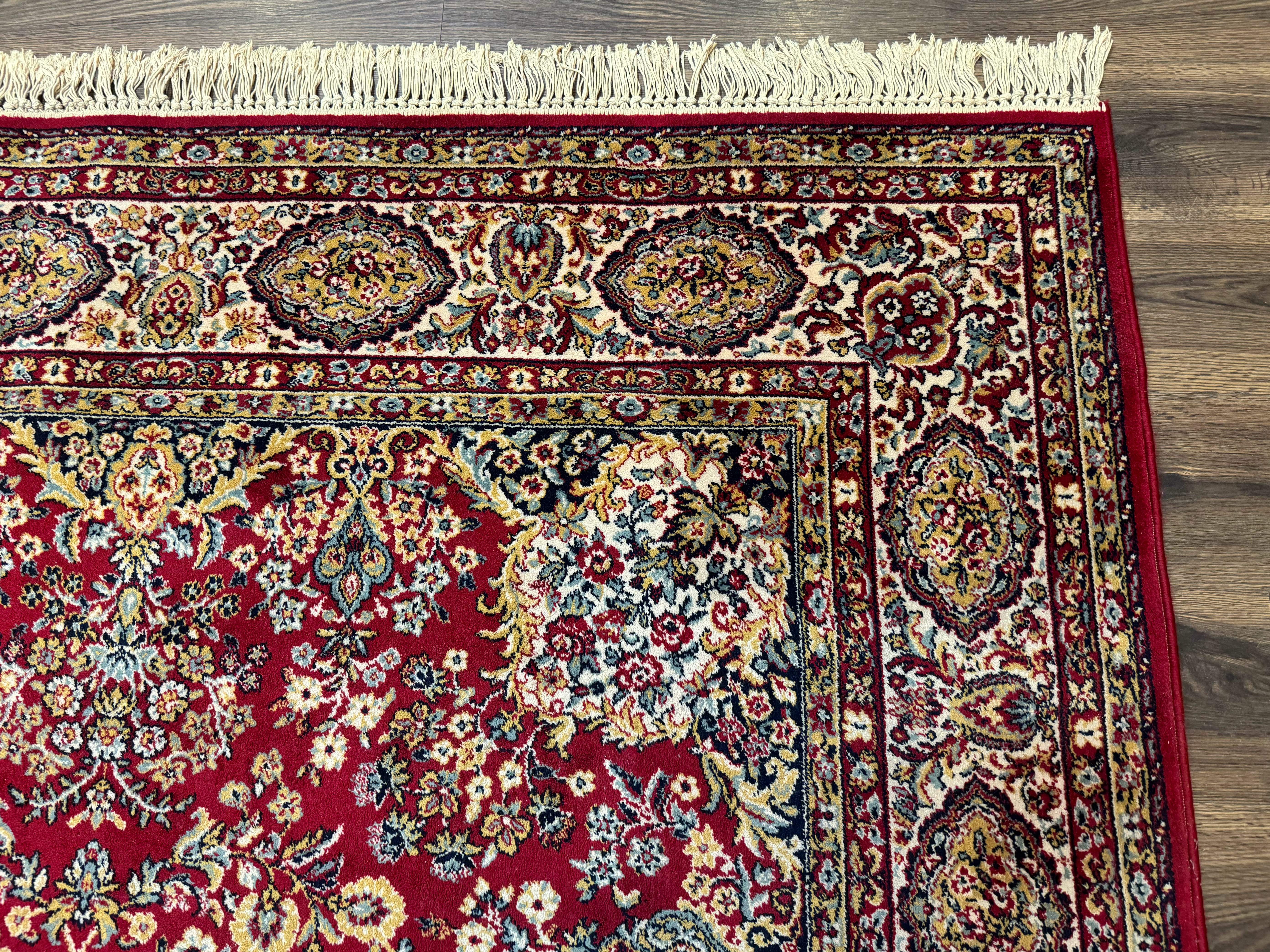 Persian Wool Rug 7x10, Couristan Carpet, Belgium Power Loomed Rug, Red, Floral, Traditional - Jewel Rugs
