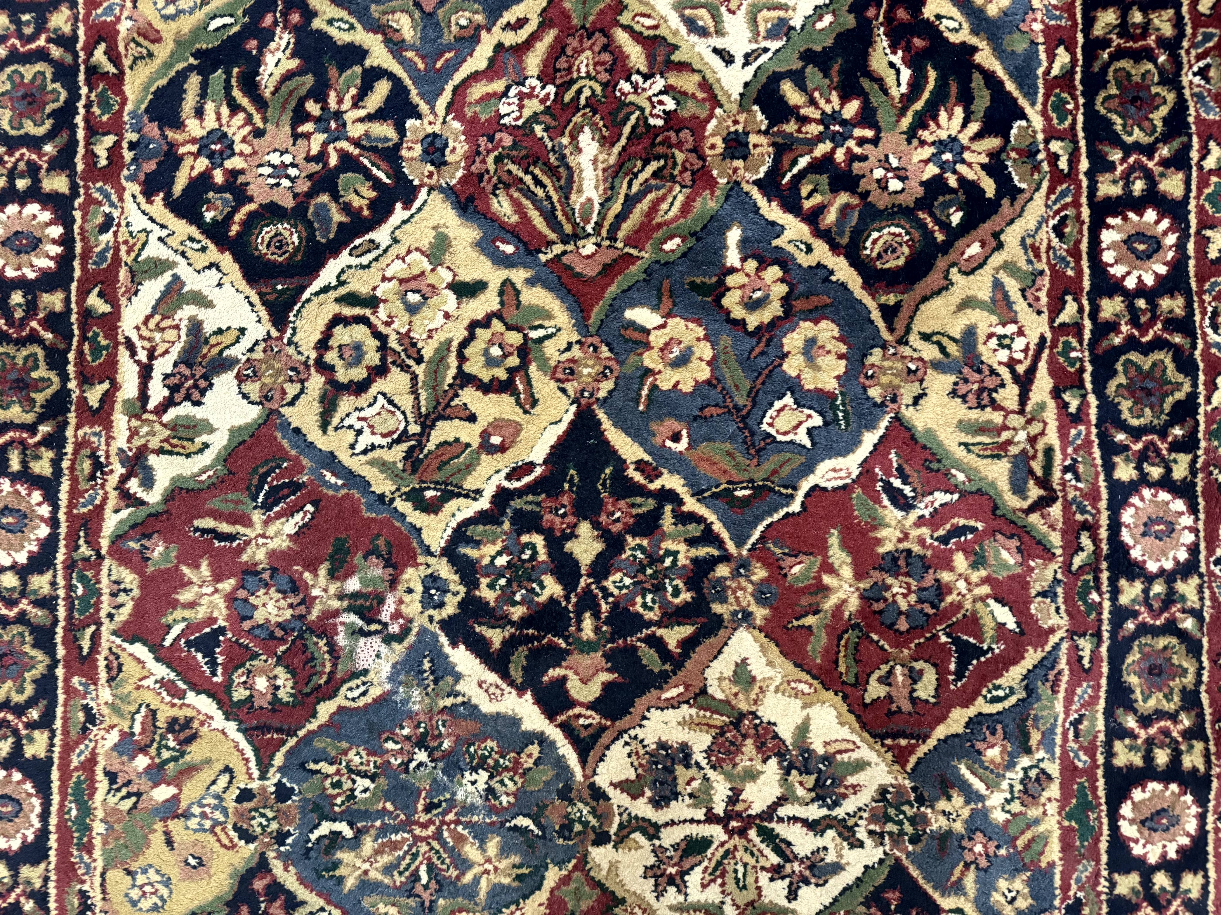 Panel Design Wool Rug 5x8 Multicolor Hand Tufted Vintage Carpet - Jewel Rugs