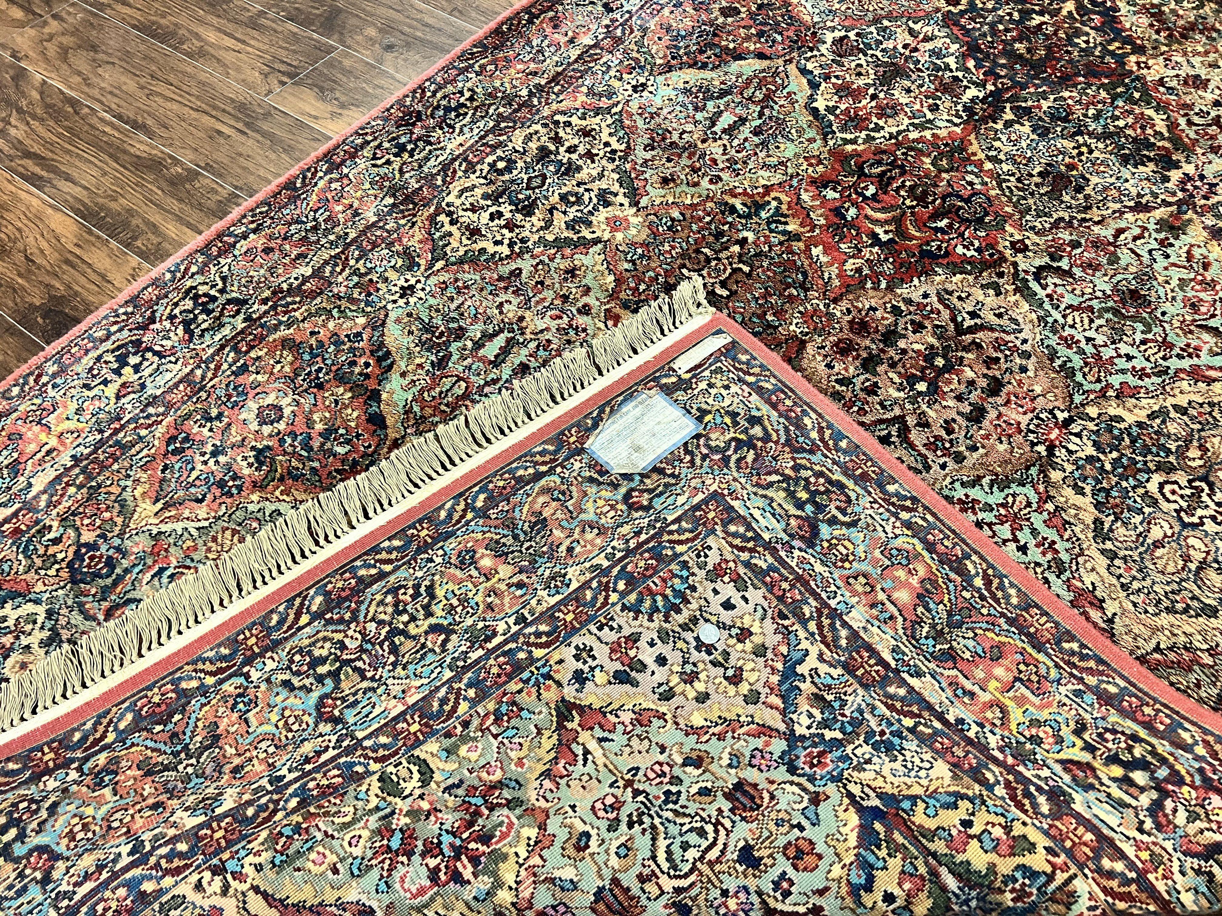 Karastan Rug 5.9 x 9, Multicolor Panel Kirman Rug #717, Wool Original Karastan Collection 700 Series, Vintage Karastan Area Rug - Jewel Rugs