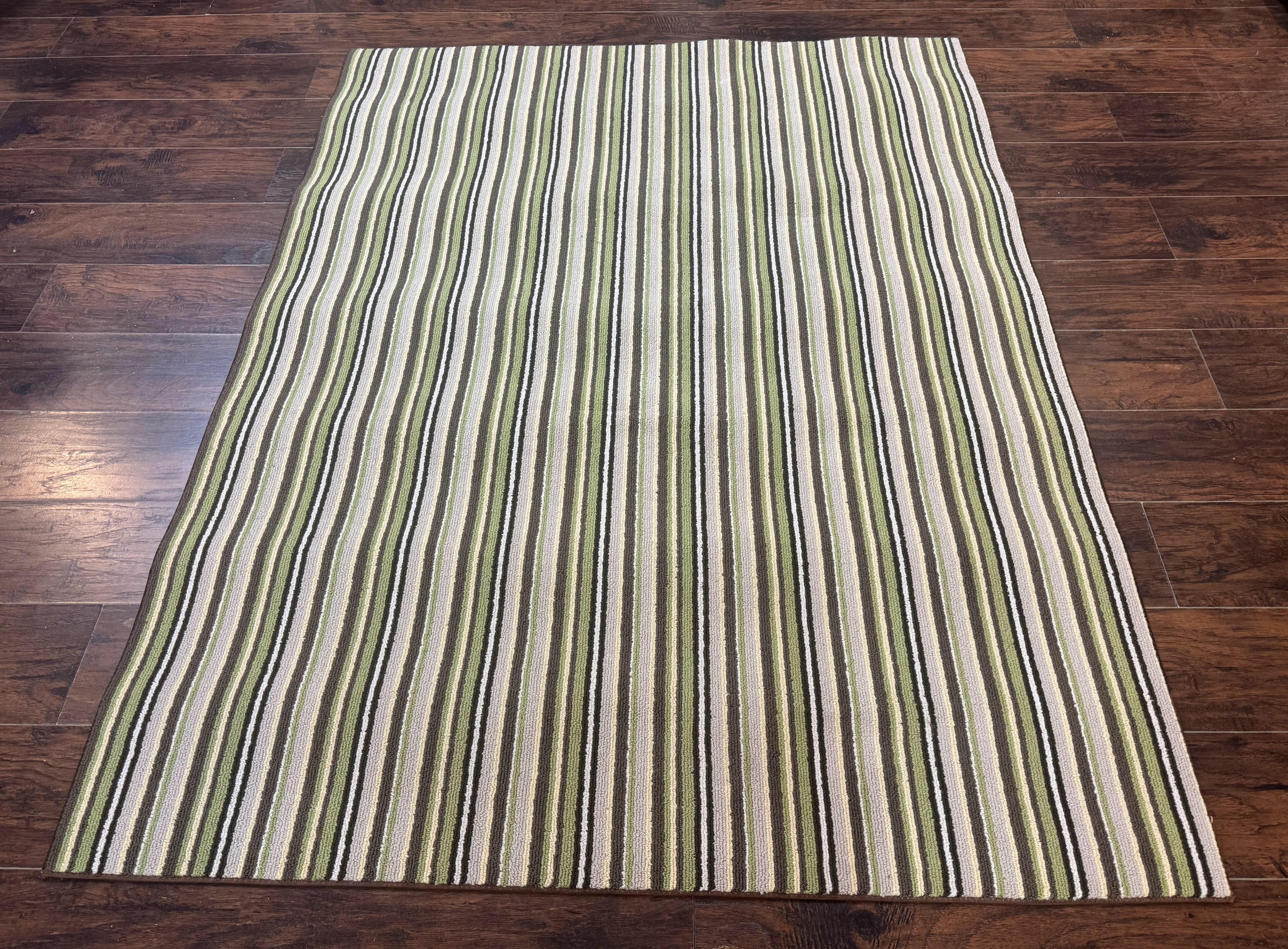 Stark Power Loomed Striped Rug 5x6, Multicolor Vintage Stark Carpet - Jewel Rugs