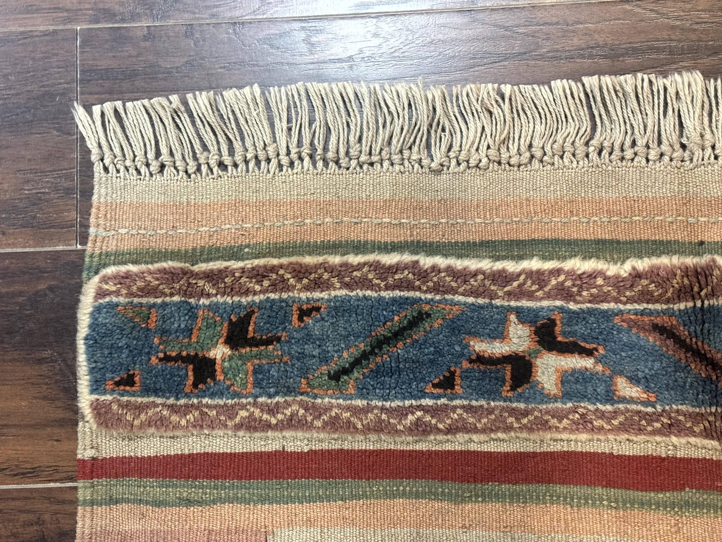 Turkish Kilim Rug 2.5 x 4.7, Flatweave Bohemian Blanket Rug, Wall Hanging Tapestry Rug - Jewel Rugs