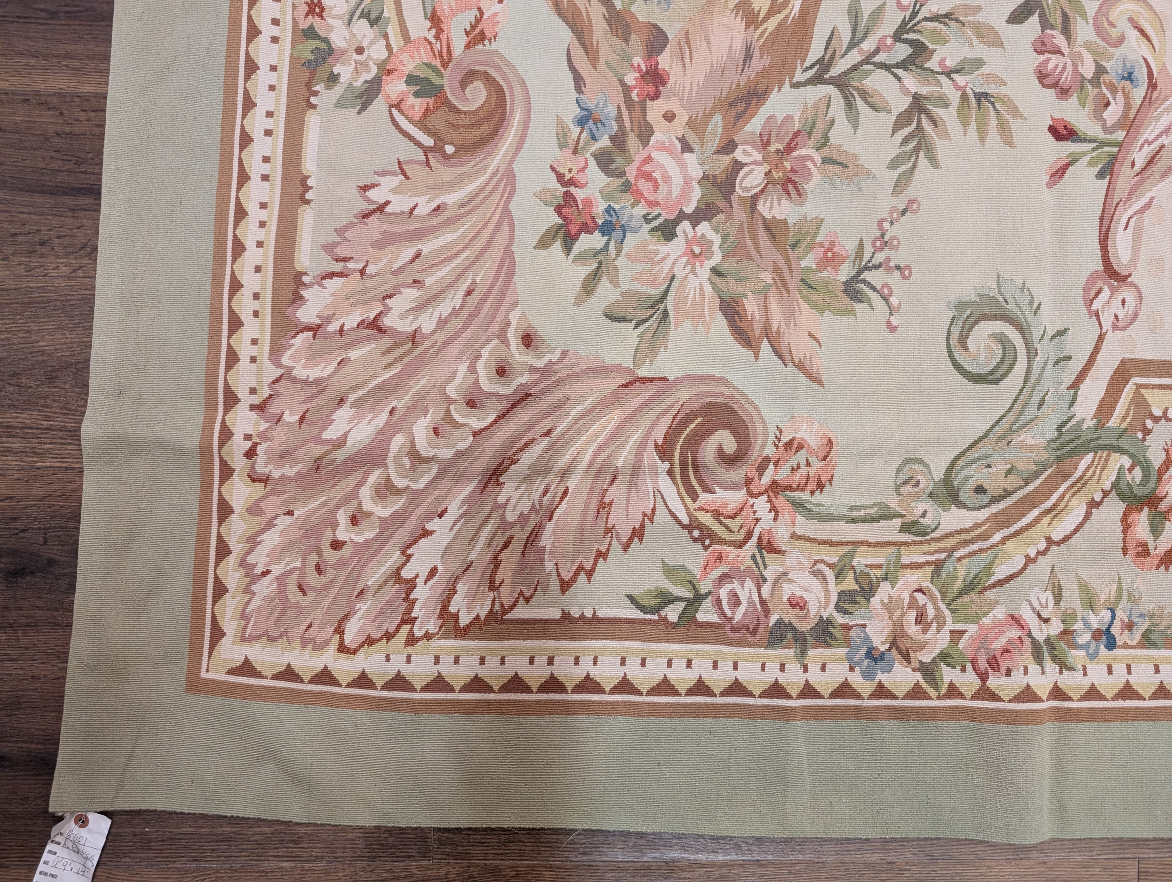 Aubusson Rug 10x14, Flatweave Hand-Woven Wool Carpet - Jewel Rugs