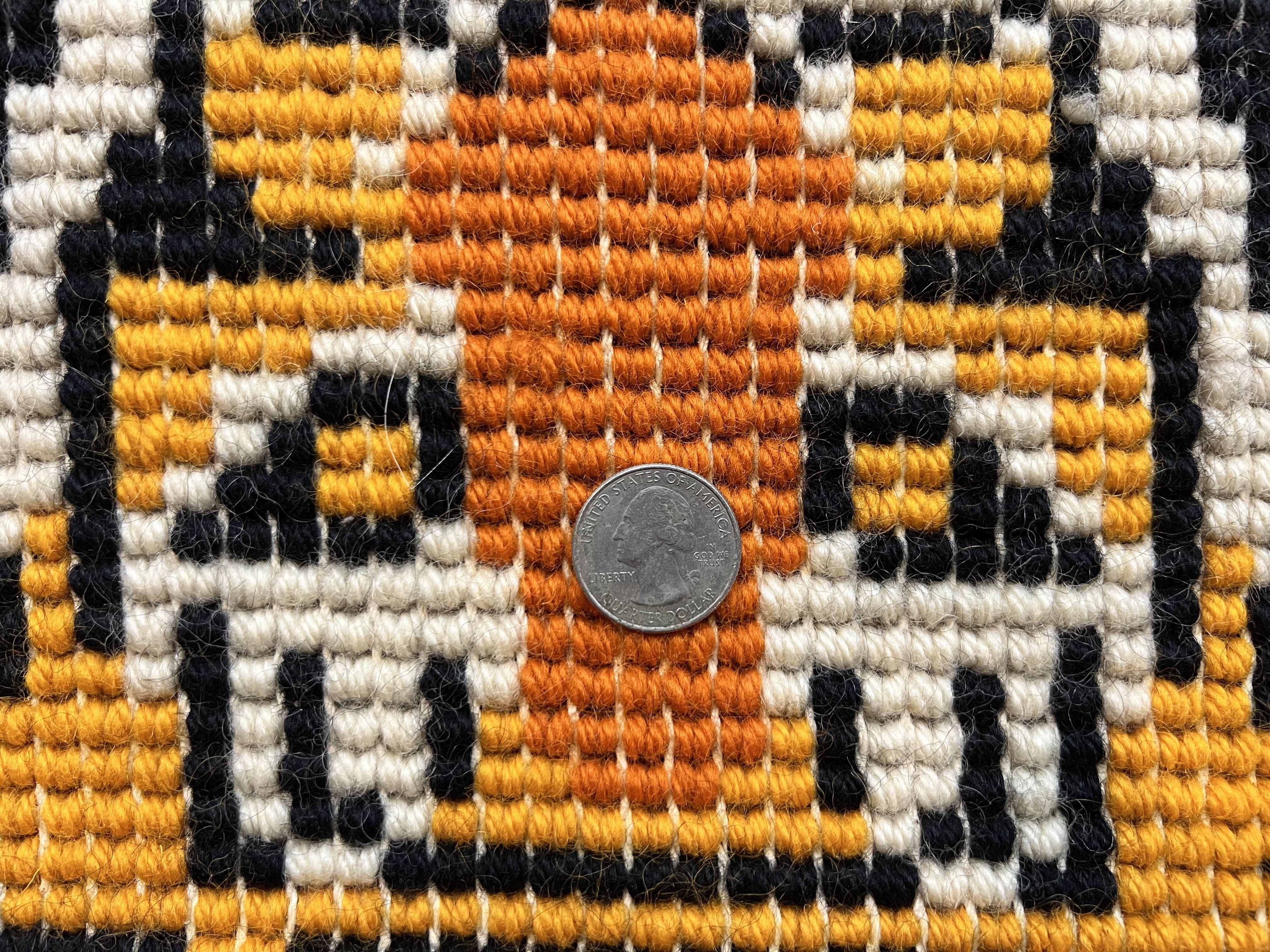 Small Hooked Rug 2x3, Tibetan Tiger Design, Wool, Unique Hooked Rug, Vintage - Jewel Rugs