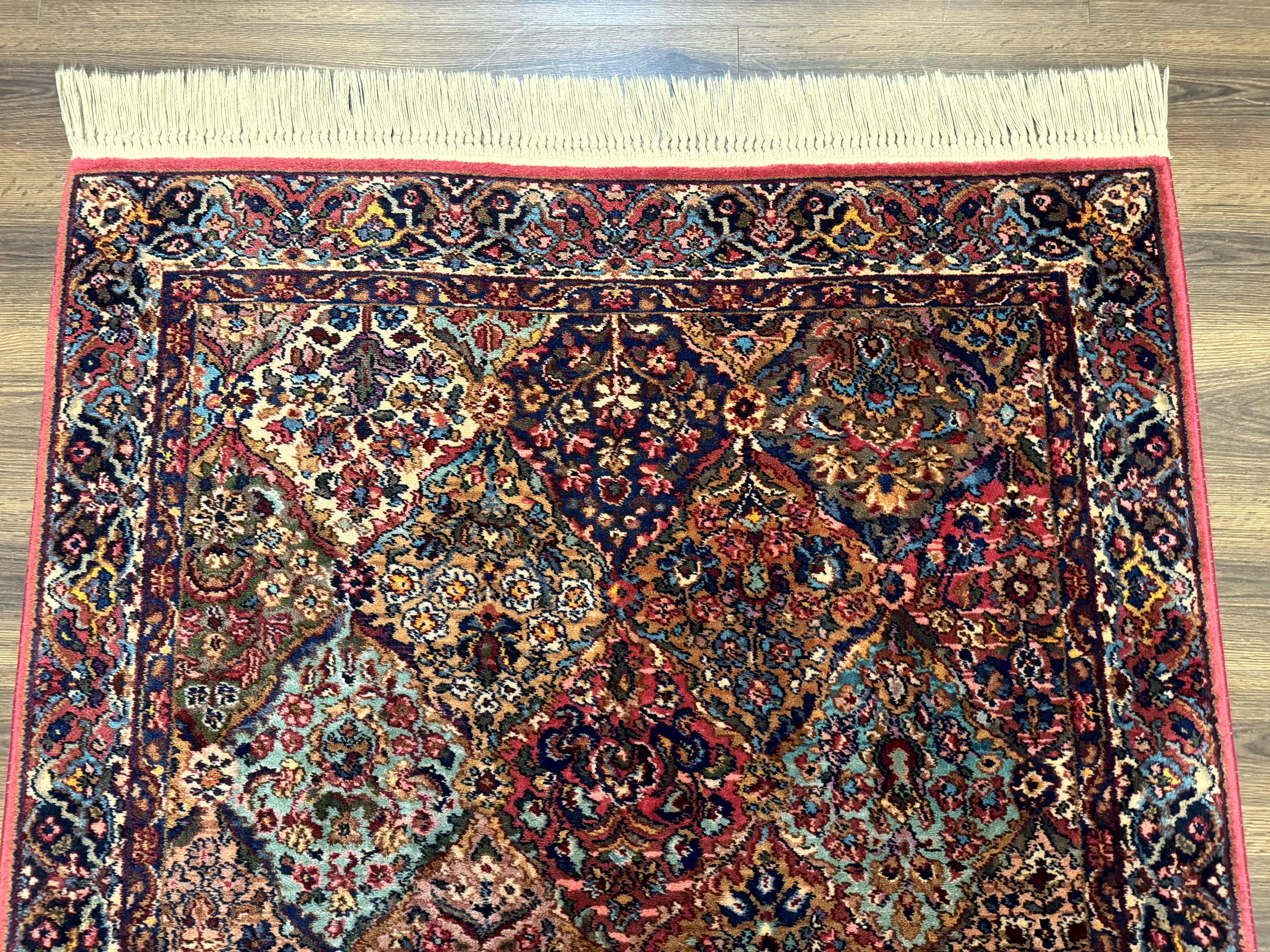 Karastan Rug 4x6 Multicolor Panel Kirman Rug #717, Wool Karastan Carpet, Original Collection 700 Series, Vintage, Rare Size - Jewel Rugs