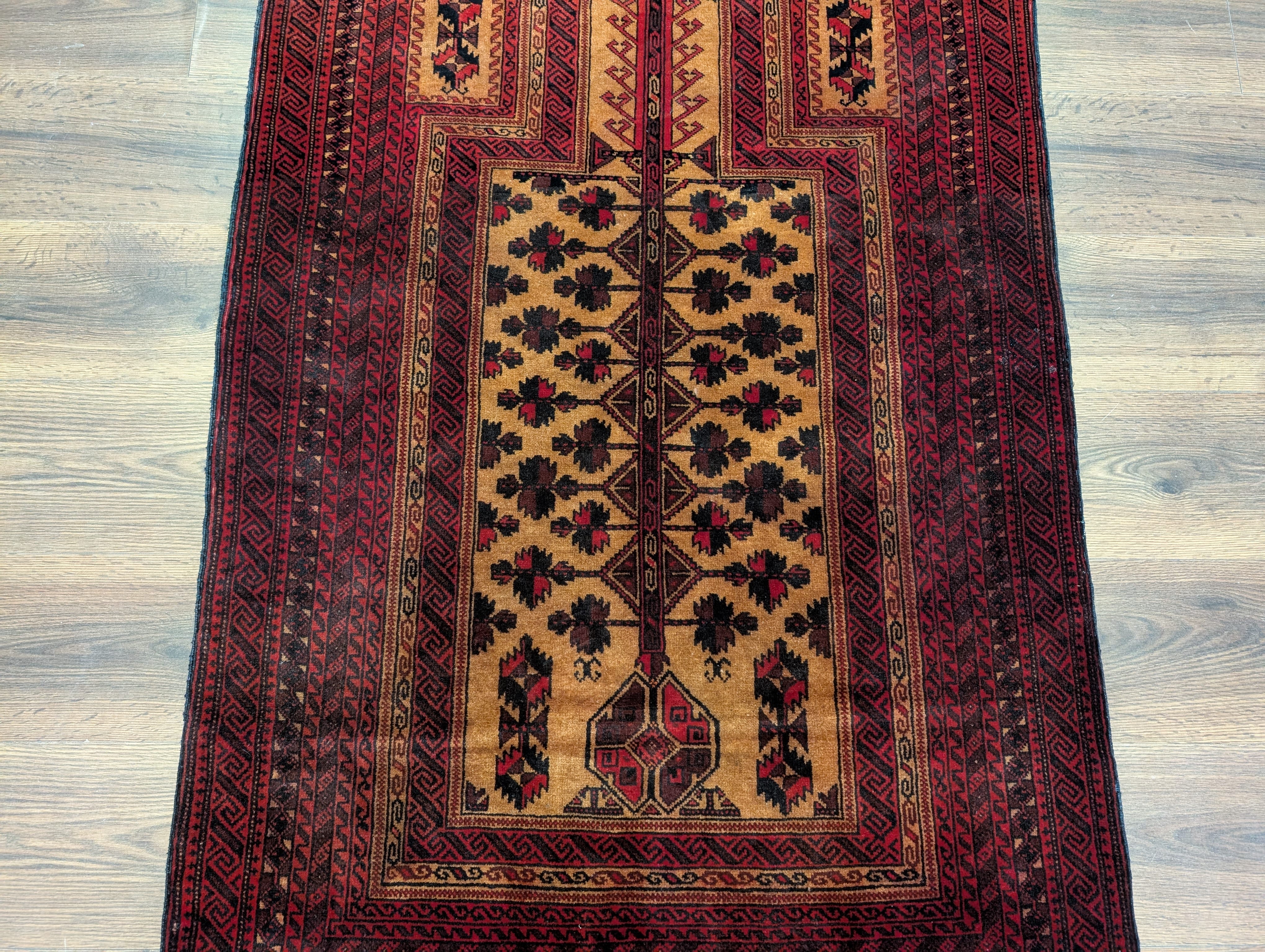 Afghan Prayer Rug 3x5, Baluch Rug, Tribal Carpet, Handmade, Wool, New - Jewel Rugs