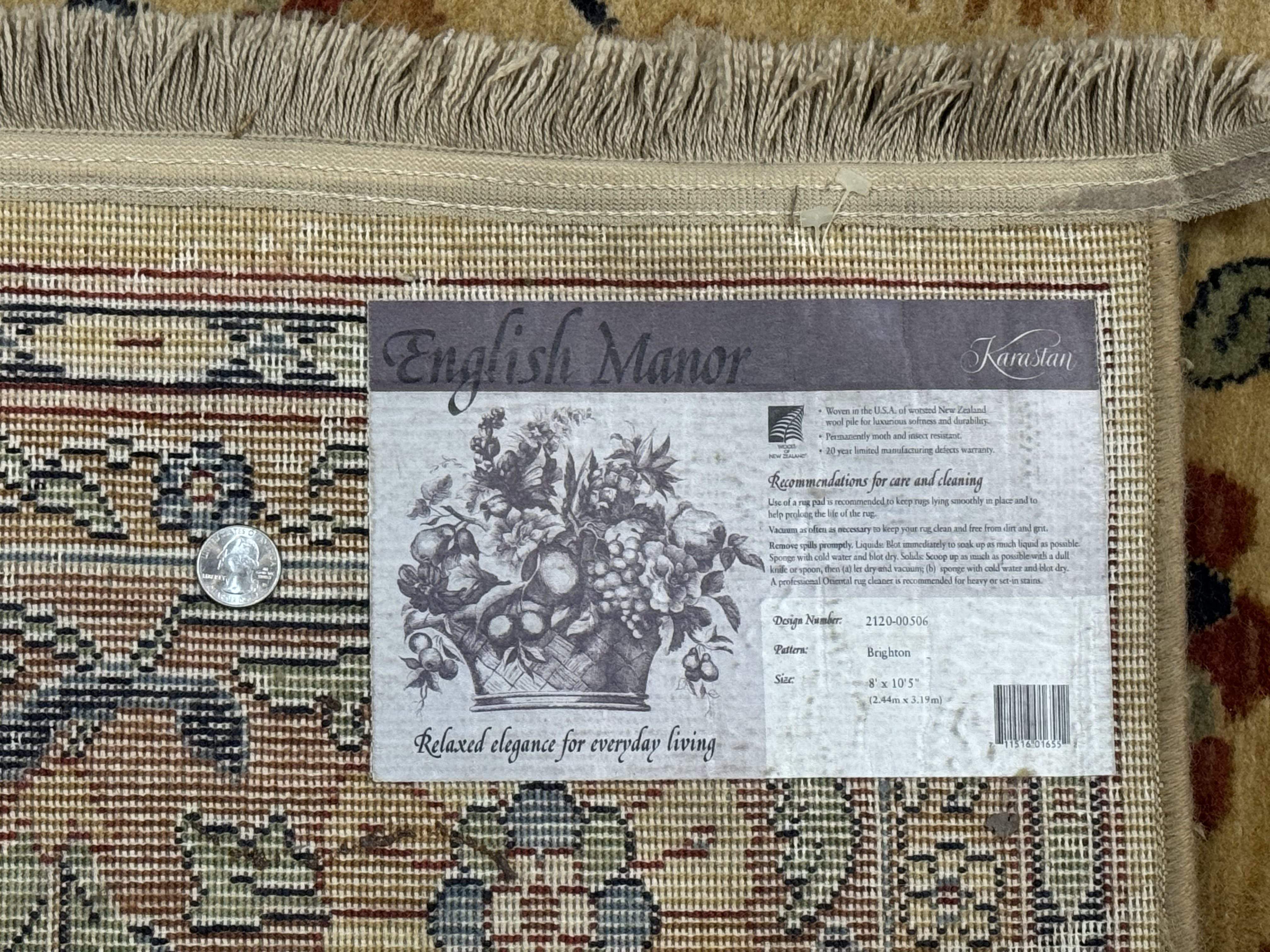 Karastan Rug 8x10 English Manor Brighton Wool Carpet - Jewel Rugs