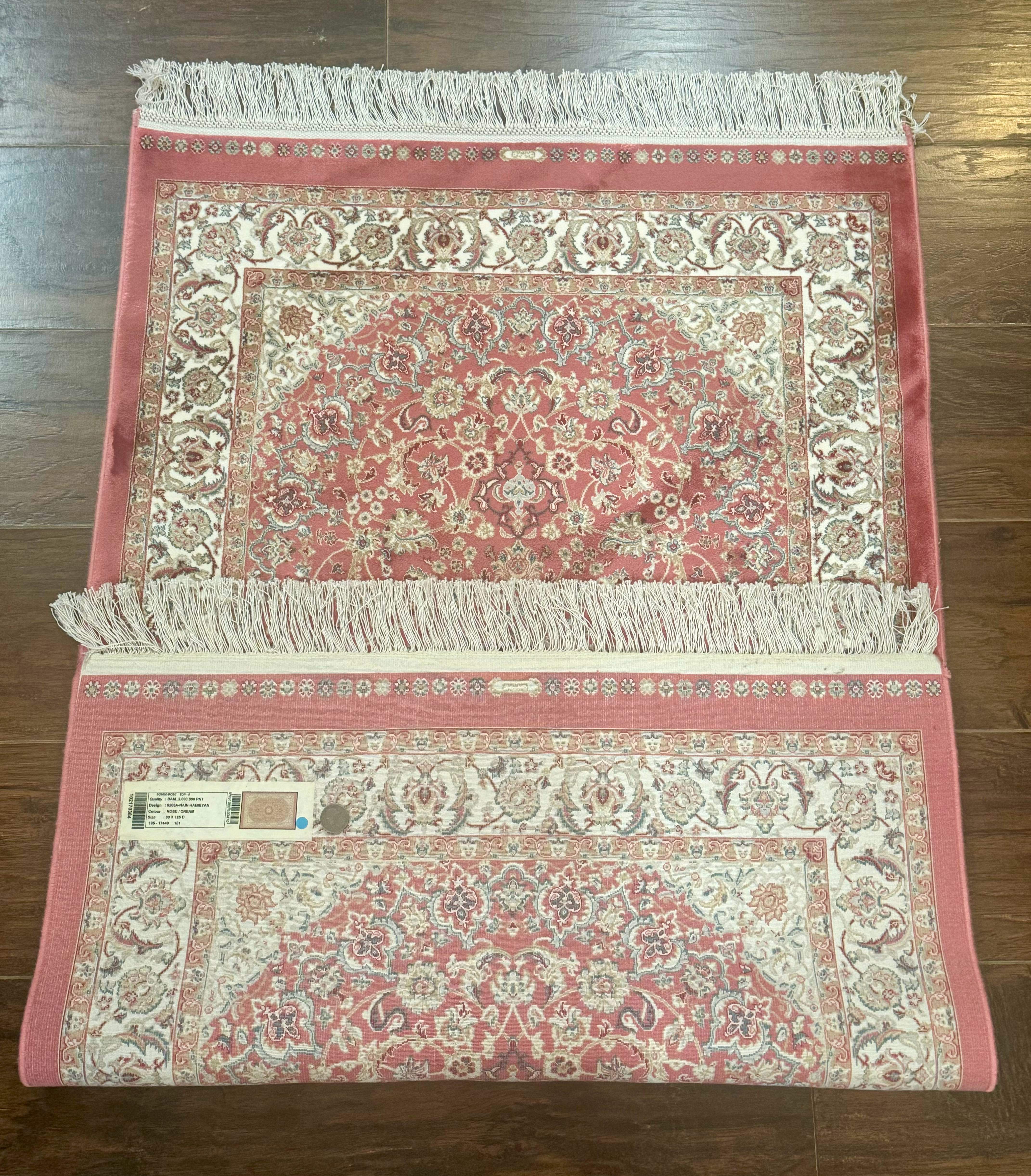 Turkish Silk Rug 2.6 x 4, Medallion, Pink and Ivory, Fine, Bamboo Silk - Jewel Rugs