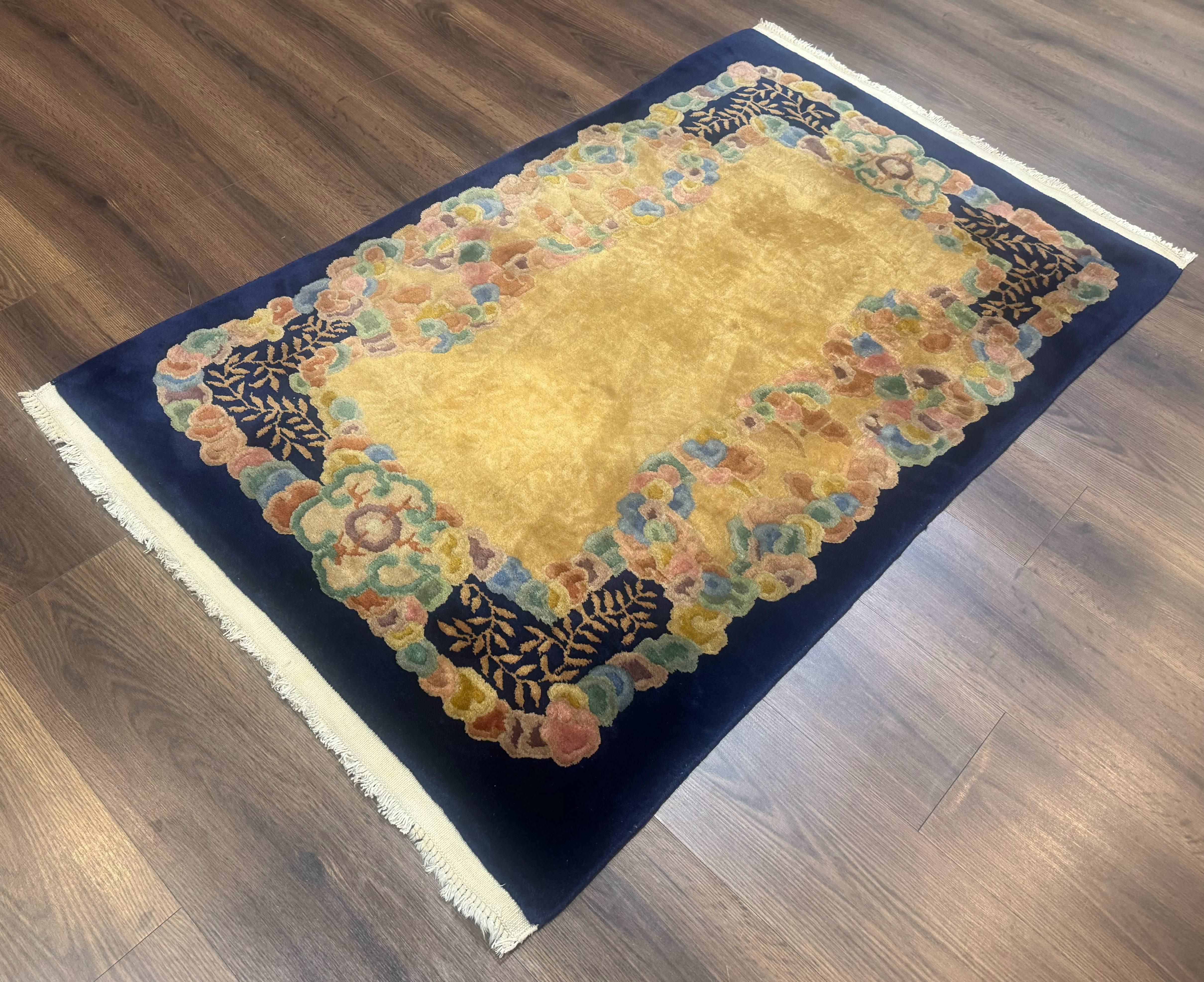 Chinese Wool Rug 3x5, Vintage Carpet, Handmade - Jewel Rugs