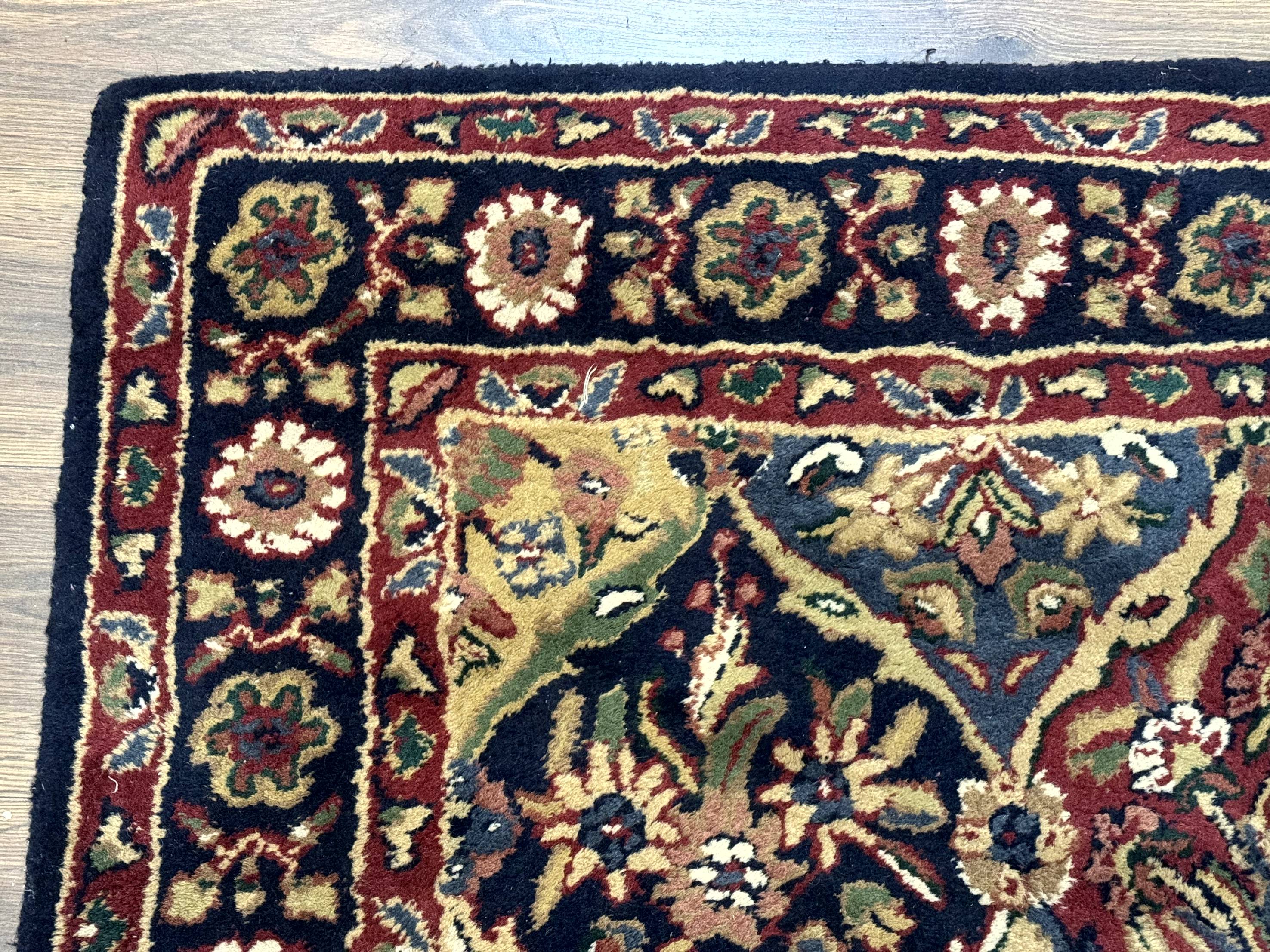 Panel Design Wool Rug 5x8 Multicolor Hand Tufted Vintage Carpet - Jewel Rugs