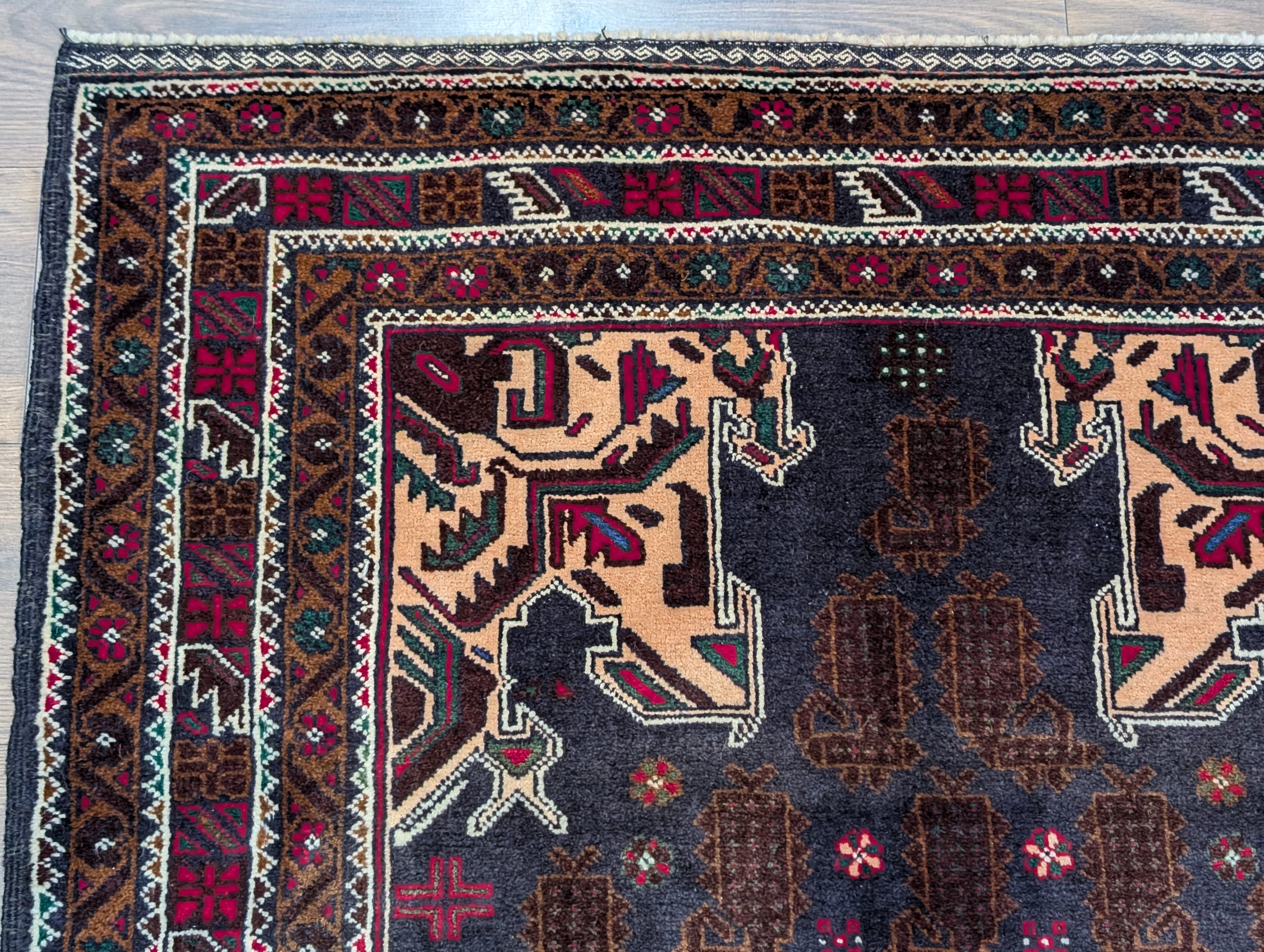 Afghan Baluch Rug 3.9 x 6.6, Tribal Handmade Wool Carpet - Jewel Rugs