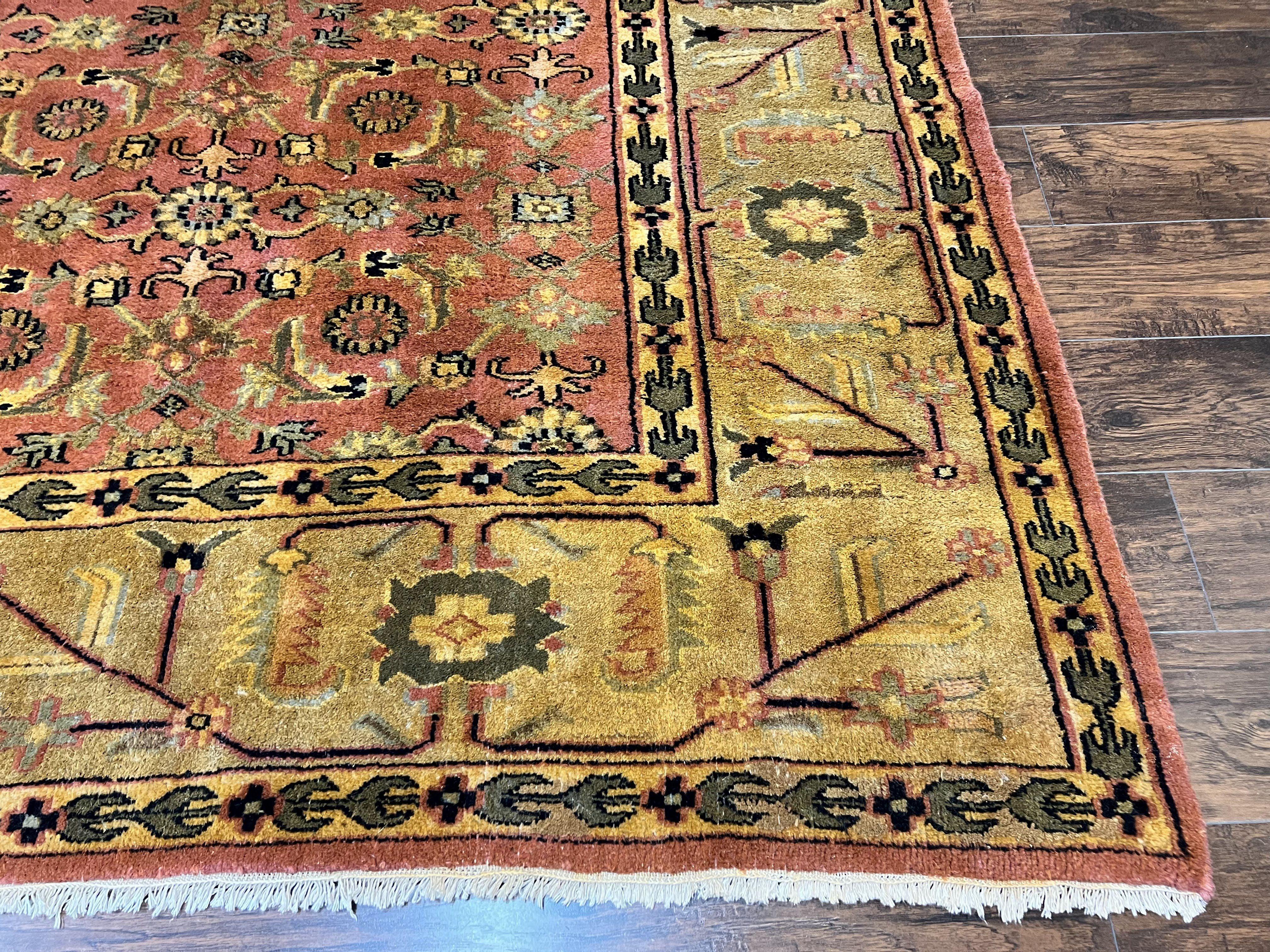 Large Turkish Rug 10x17, Oversized Palace Sized Vintage Handmade Oriental Carpet, Wool Oushak Rug, Light Red - Jewel Rugs