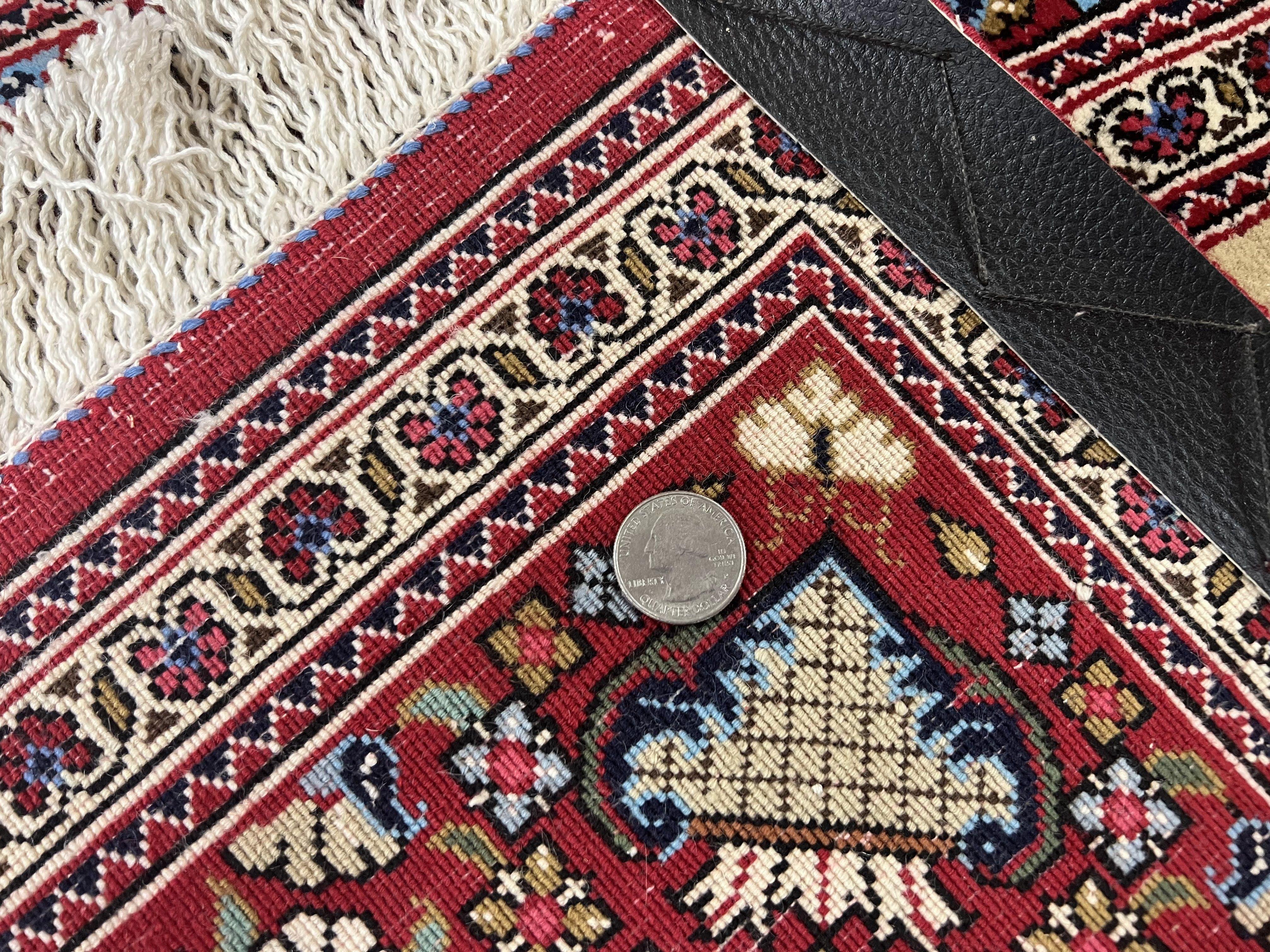 Persian Kashan Pictorial Rug 3x5 - Jesus on Cross - Jewel Rugs