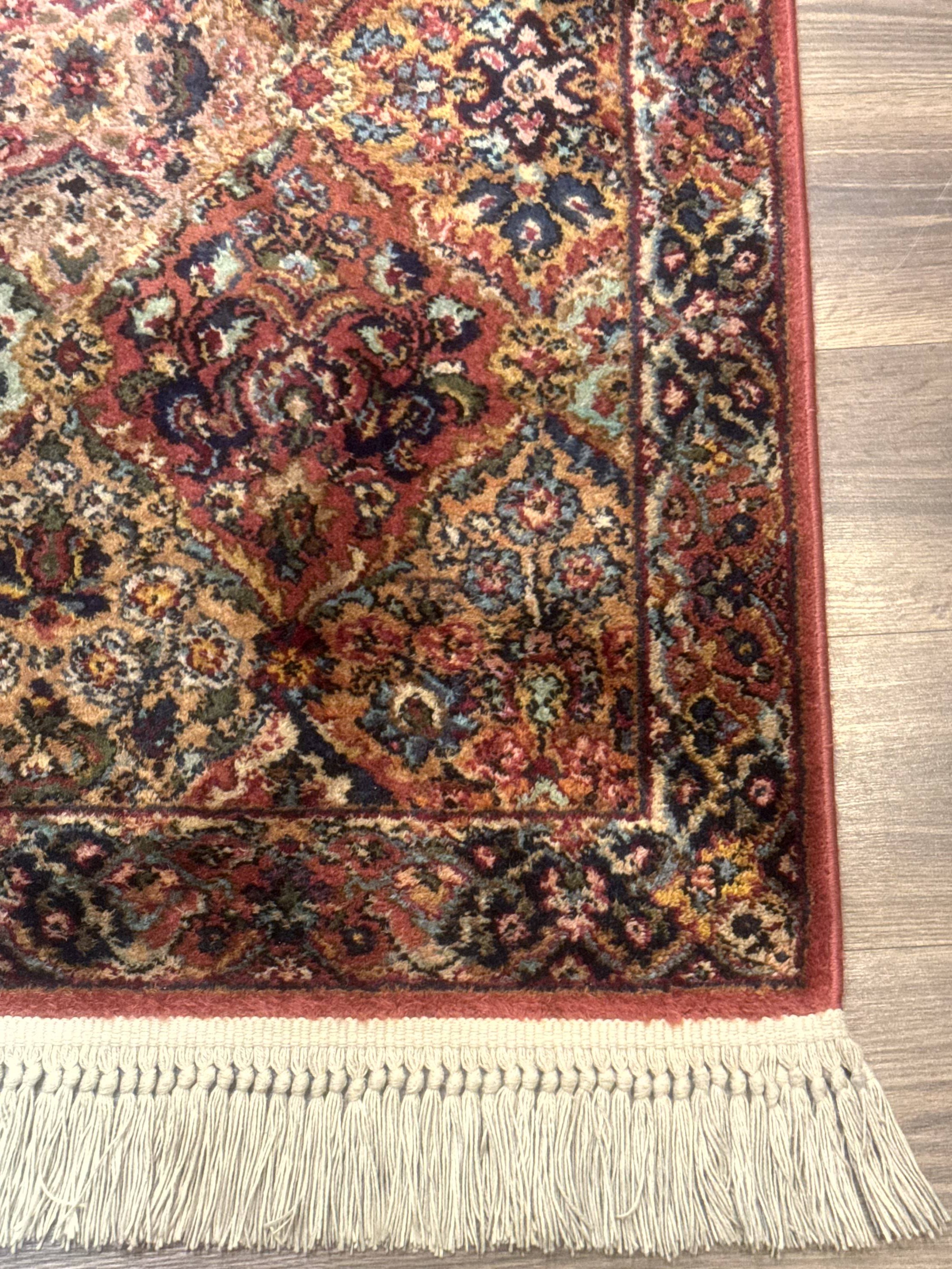 Karastan Rug 2x4 Multicolor Panel Kirman #717, Original 700 Series, Wool Pile Vintage Discontinued - Jewel Rugs