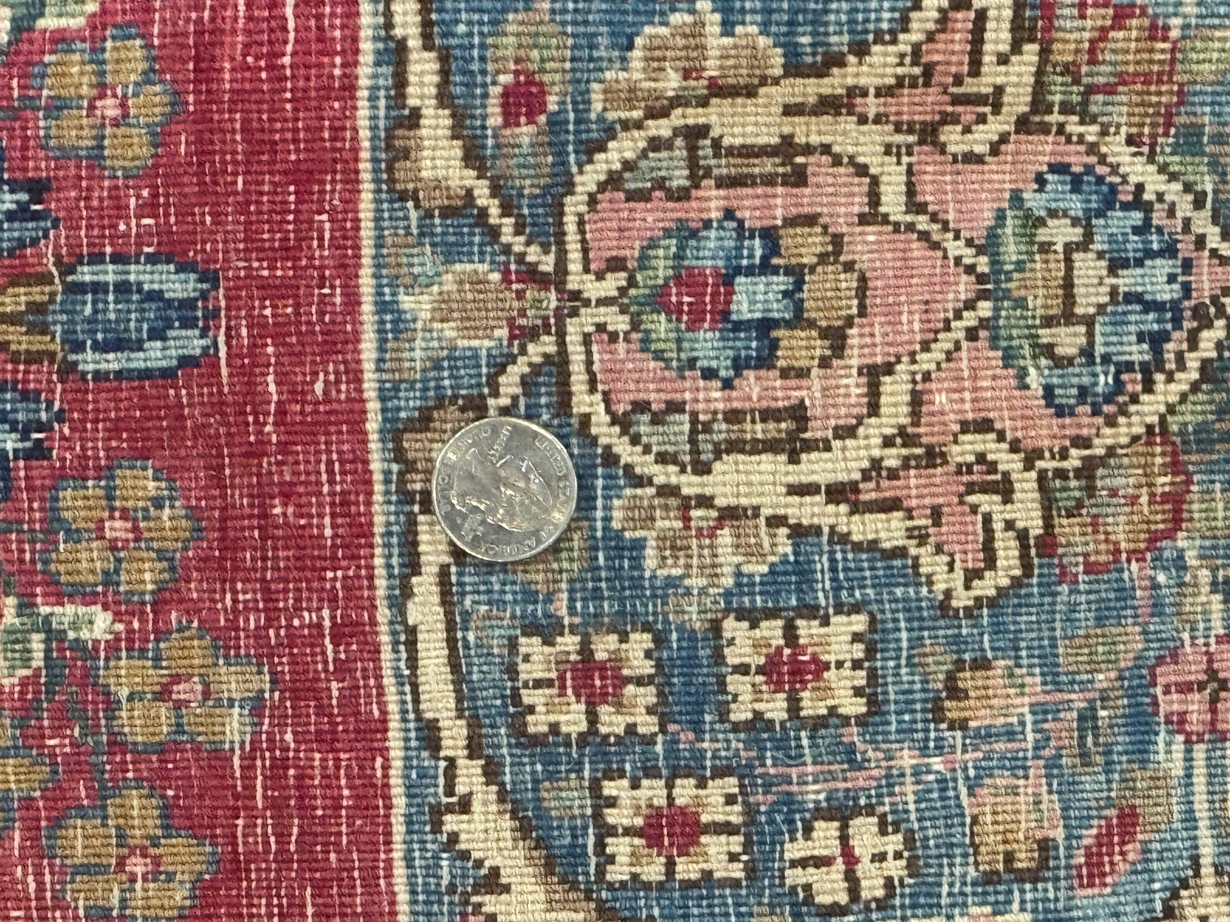 Persian Kerman Runner Rug 2.8 x 14, Red Handmade Wool Oriental Runner Carpet, Floral, 250 KPSI - Jewel Rugs