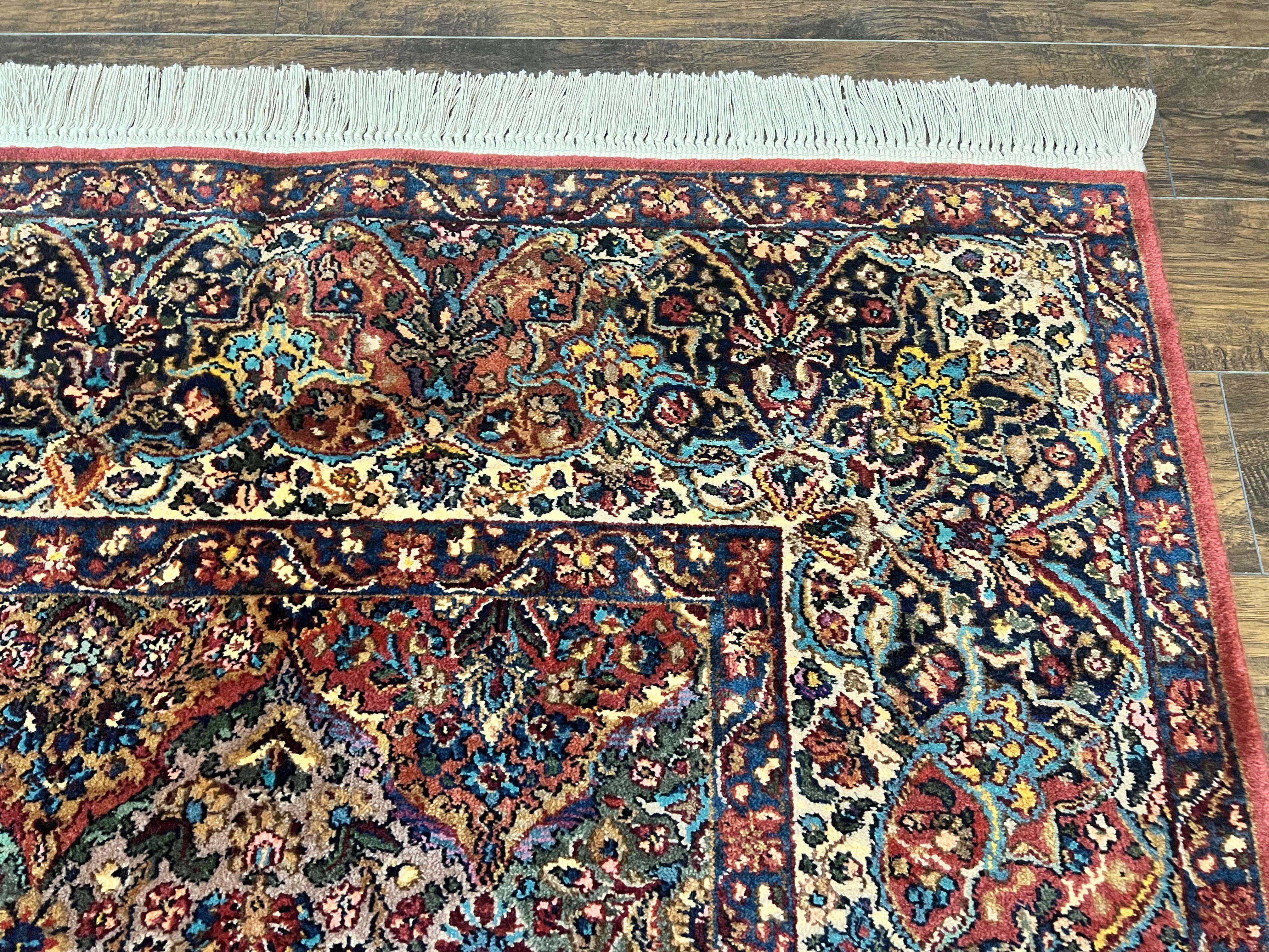 Karastan Rug Multicolor Panel Kirman #717, 8.8 x 12 Karastan Carpet, Vintage Multipanel Kirman, Original 700 Series, Wool, Vintage - Jewel Rugs