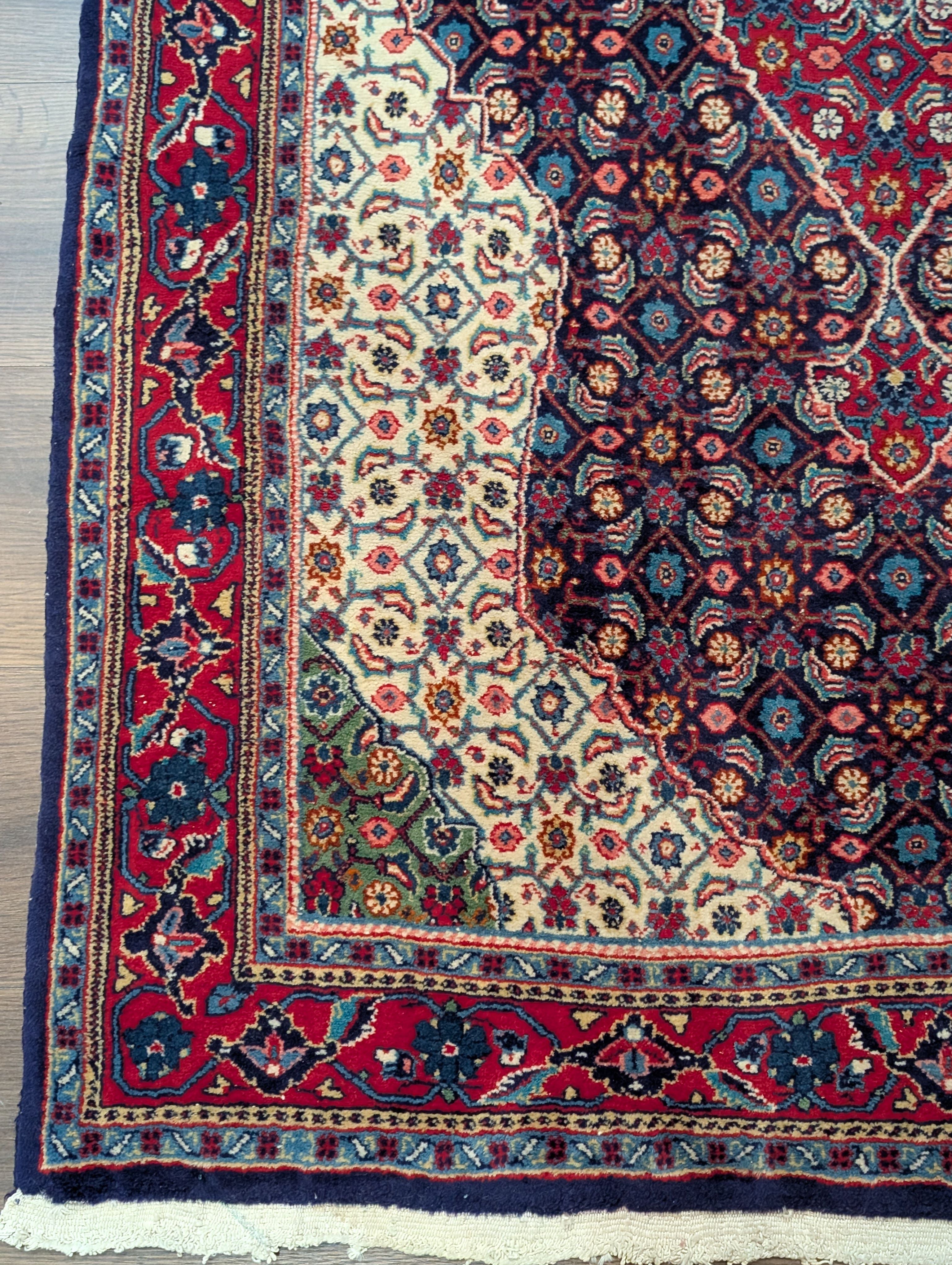 Persian Bidjar Rug 3.6 x 5.5, Navy Blue, Fine 210 KPSI, Hand Knotted - Jewel Rugs