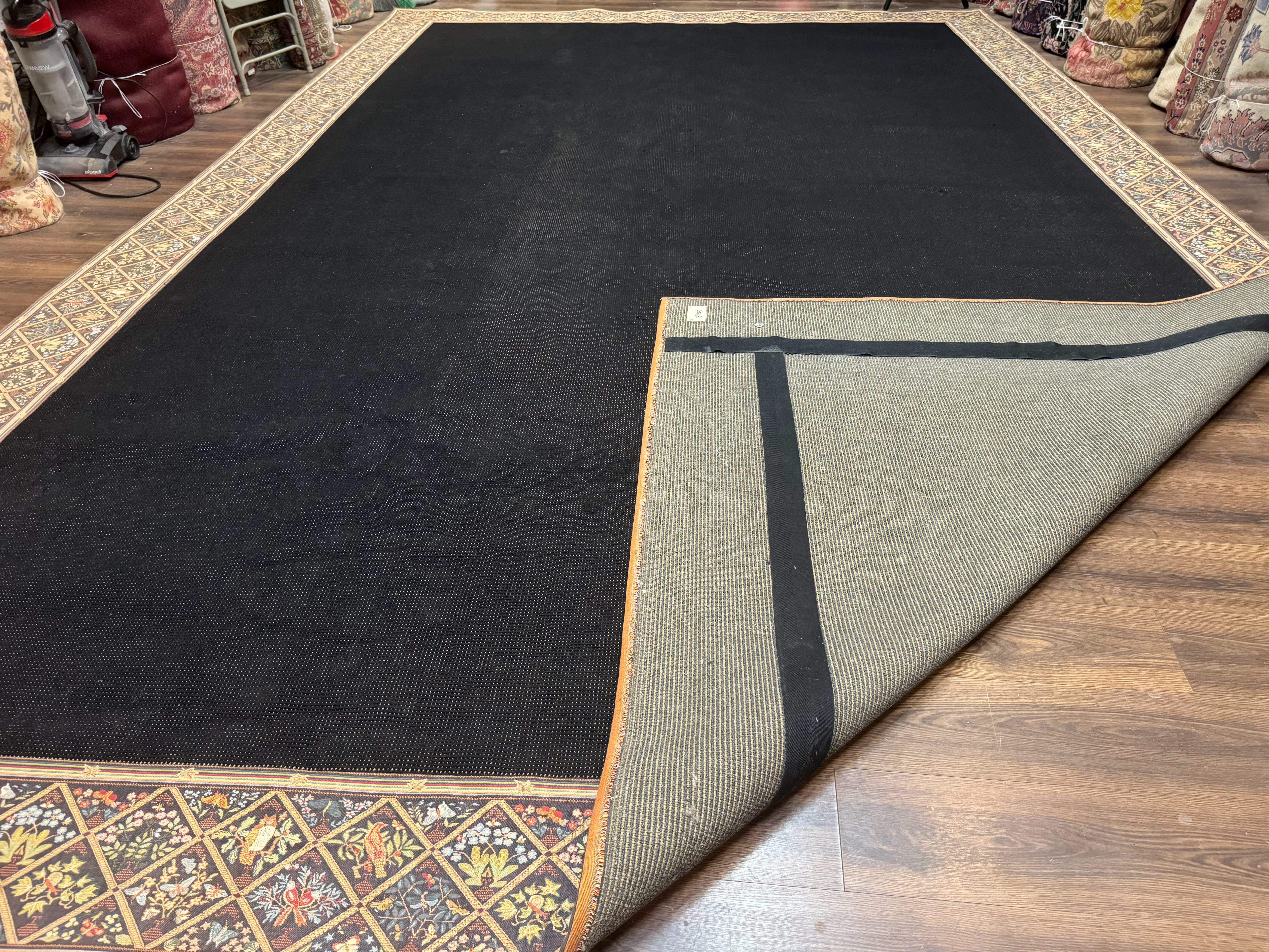 Palace Sized Stark Area Rug 12x19, Black Carpet - Jewel Rugs
