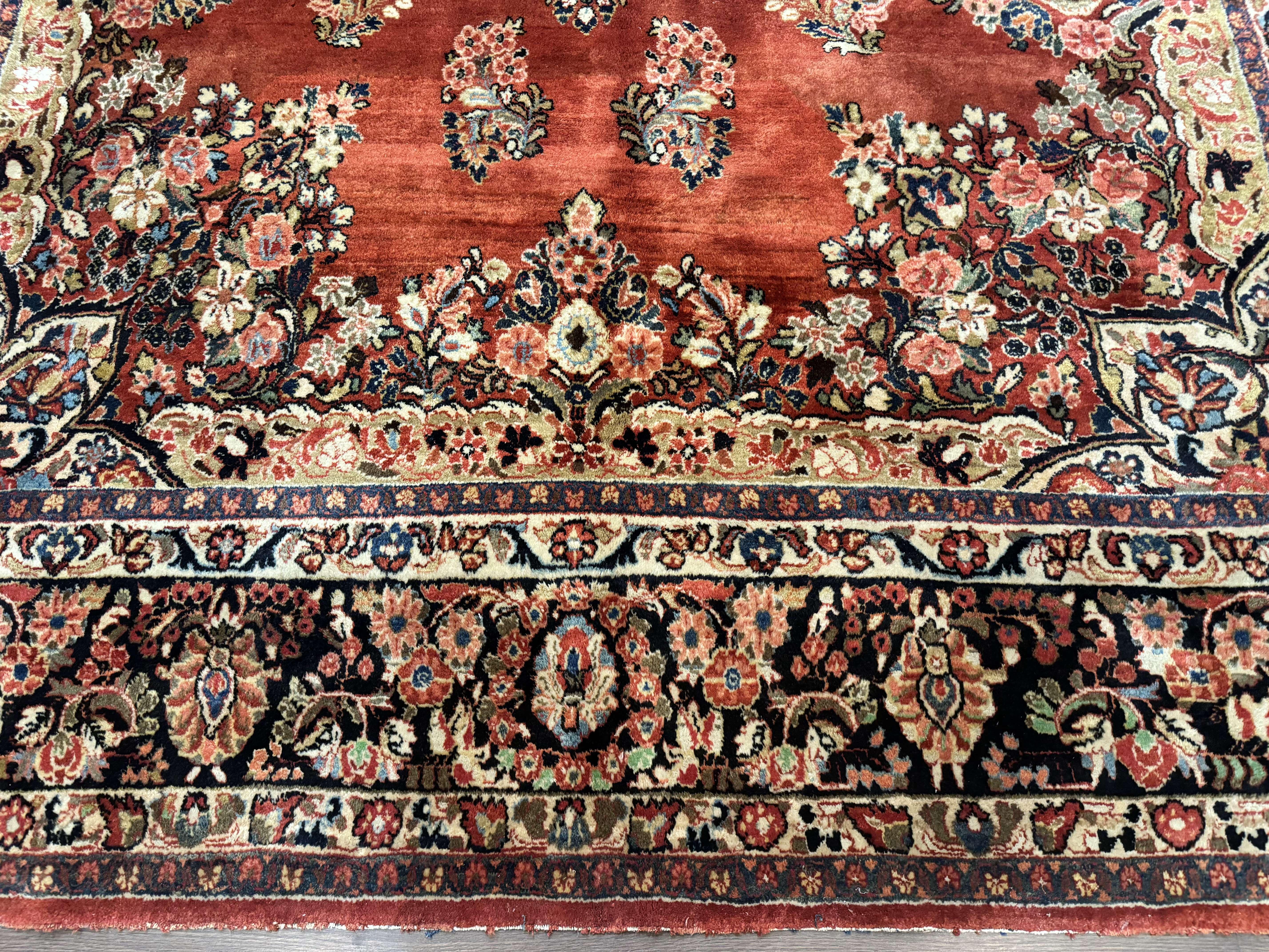 Antique Persian Sarouk Rug 9x12 - Jewel Rugs