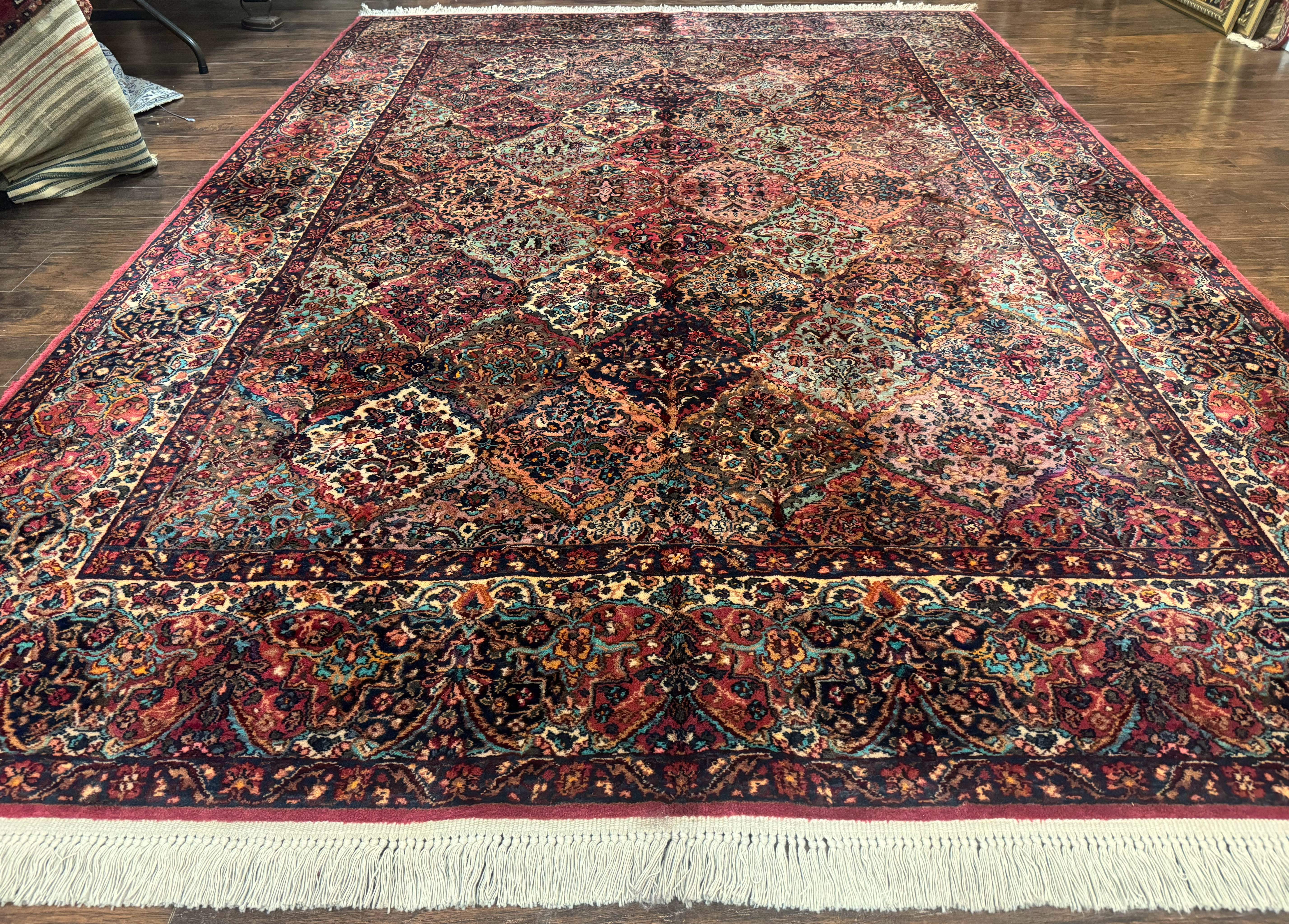 8.8 x 12 Karastan Multicolor Kirman Rug #717 - Vintage Wool Carpet - Jewel Rugs