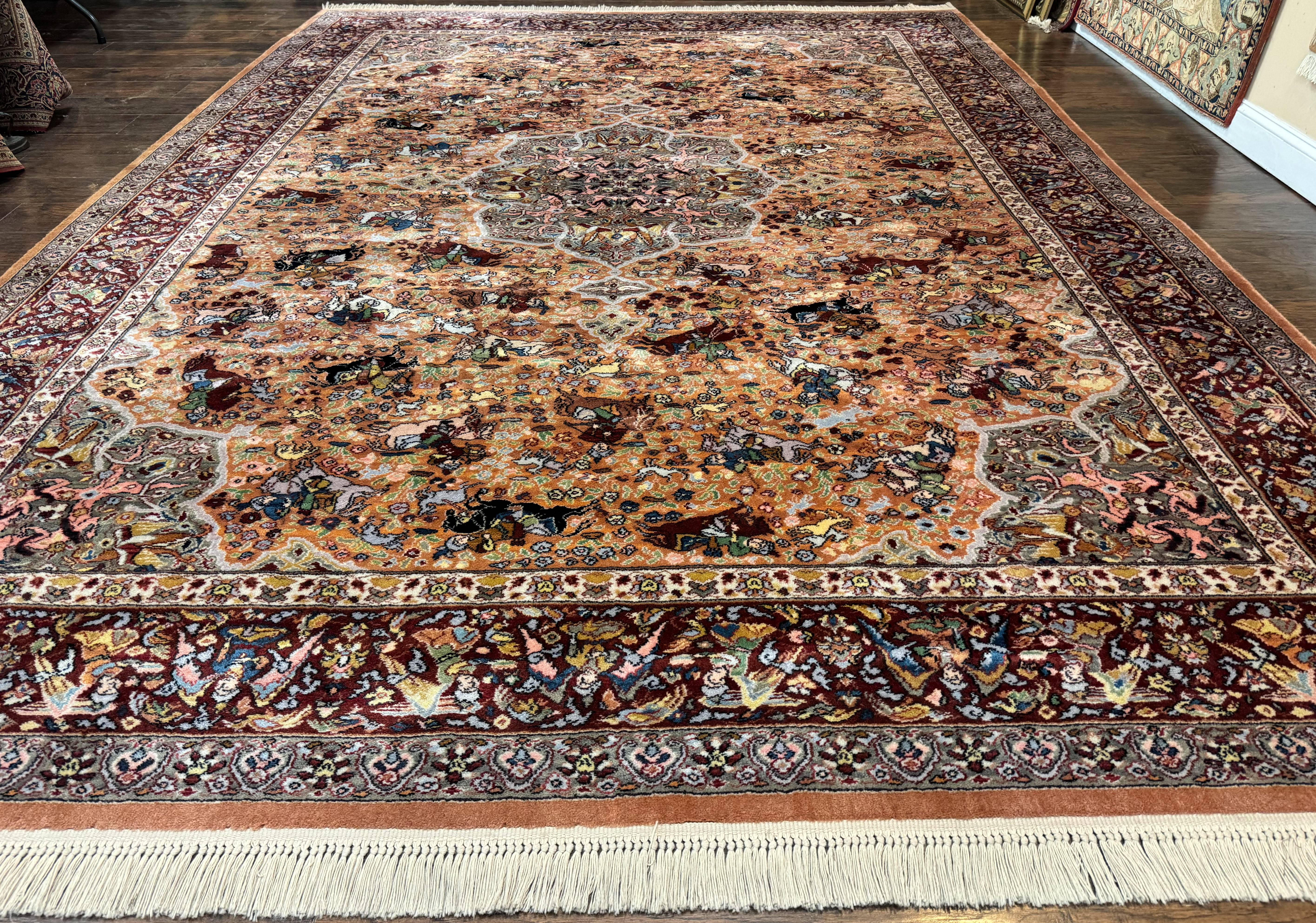 Karastan Rug 10x14 - Persian Hunting #723 - Wool Pile, Vintage - Jewel Rugs