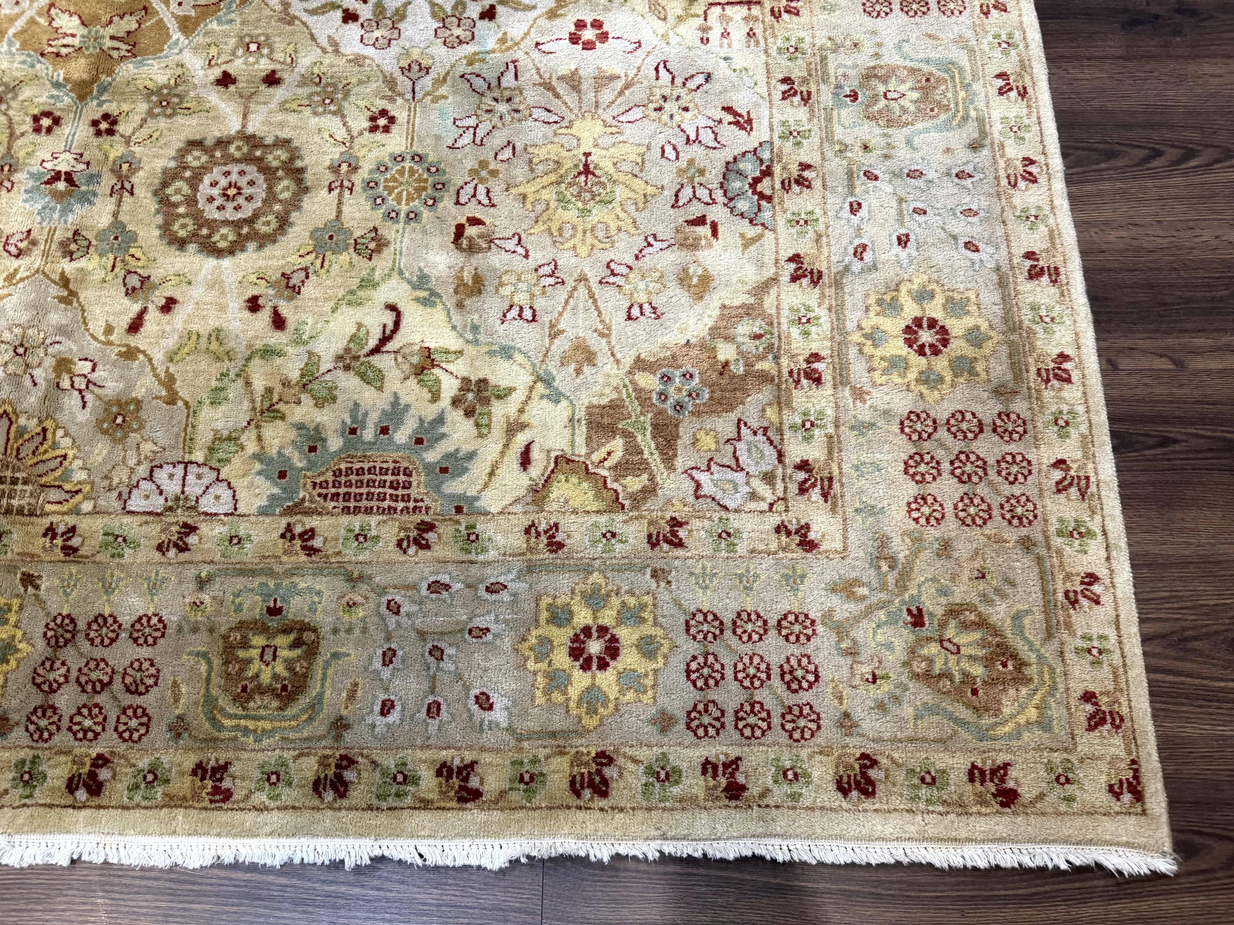 Indo Persian Rug 8x10, Indian Rug, Soft Wool Rug, Oushak Style Rug, Handmade Rug - Jewel Rugs