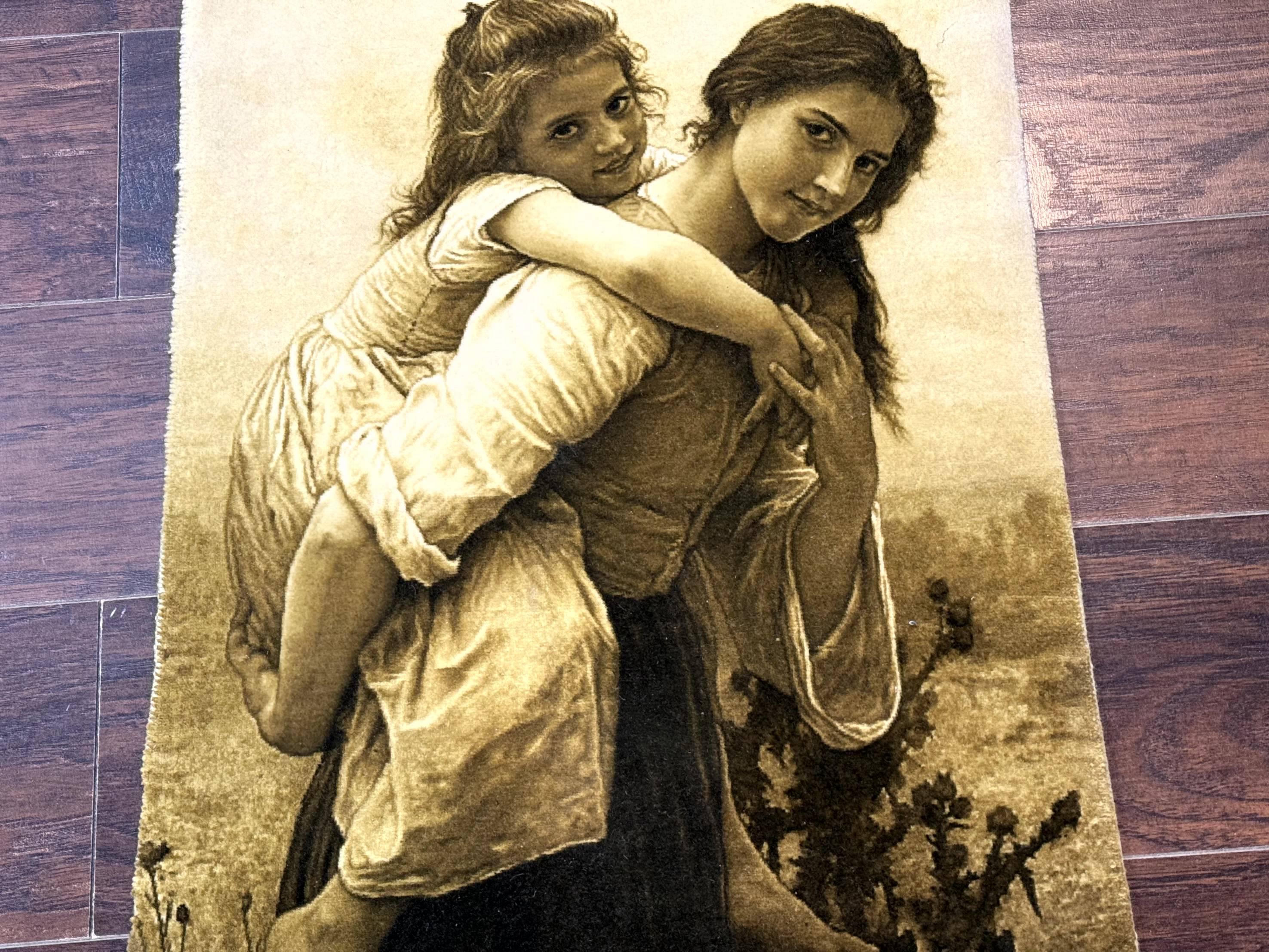 Persian Pictorial Rug 2x3, Very Fine 380 KPSI, Persian Tabriz Rug - Jewel Rugs