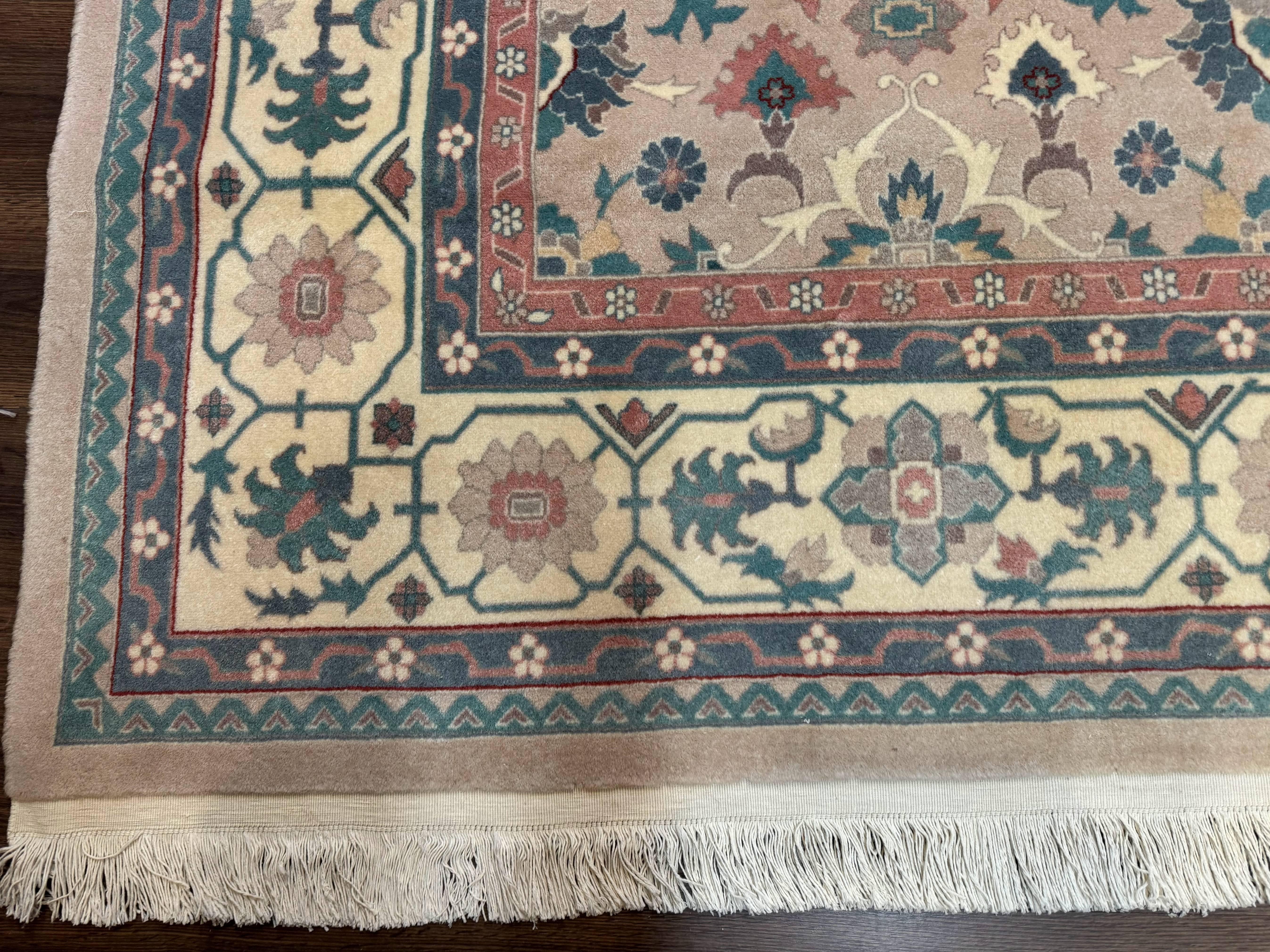 Palace Size Wool Rug 10x18, Sino Persian Kerman Rug, Oversized Hand Knotted Carpet, Light Taupe, Allover Pattern - Jewel Rugs